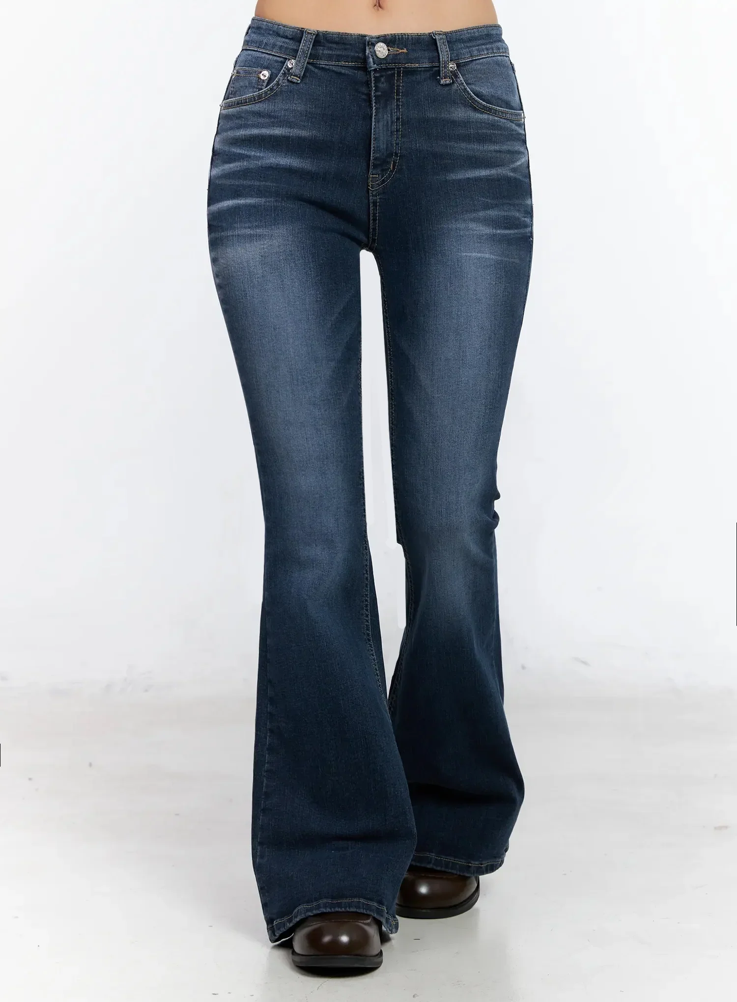 Haeu Dark Wash Bootcut Jeans CA513 - Image 7
