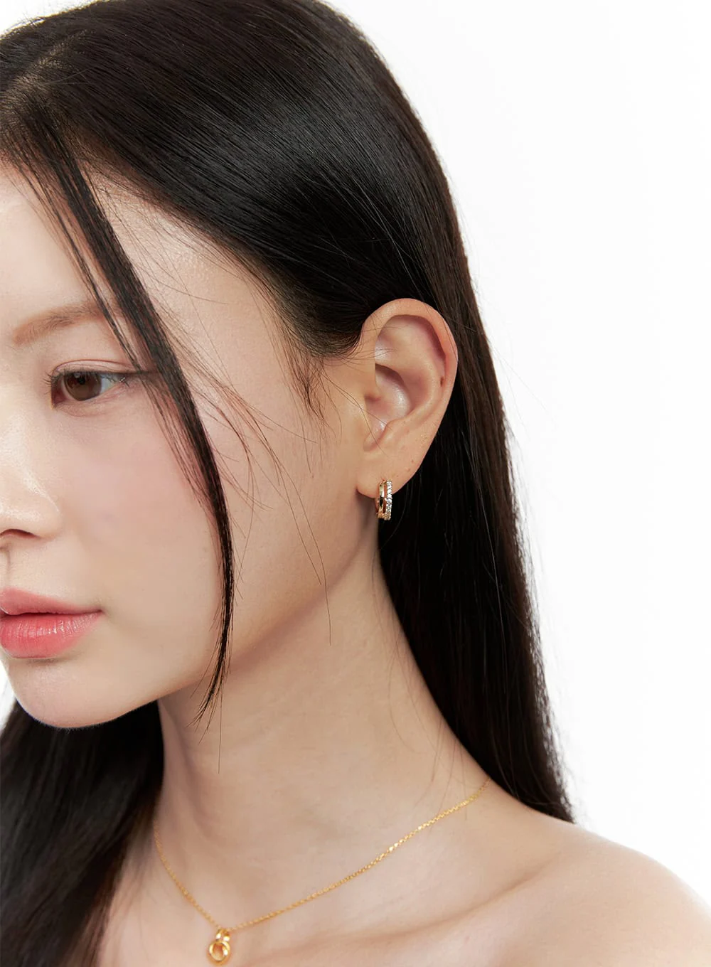 Half Cubic Earrings IJ503 - Image 3