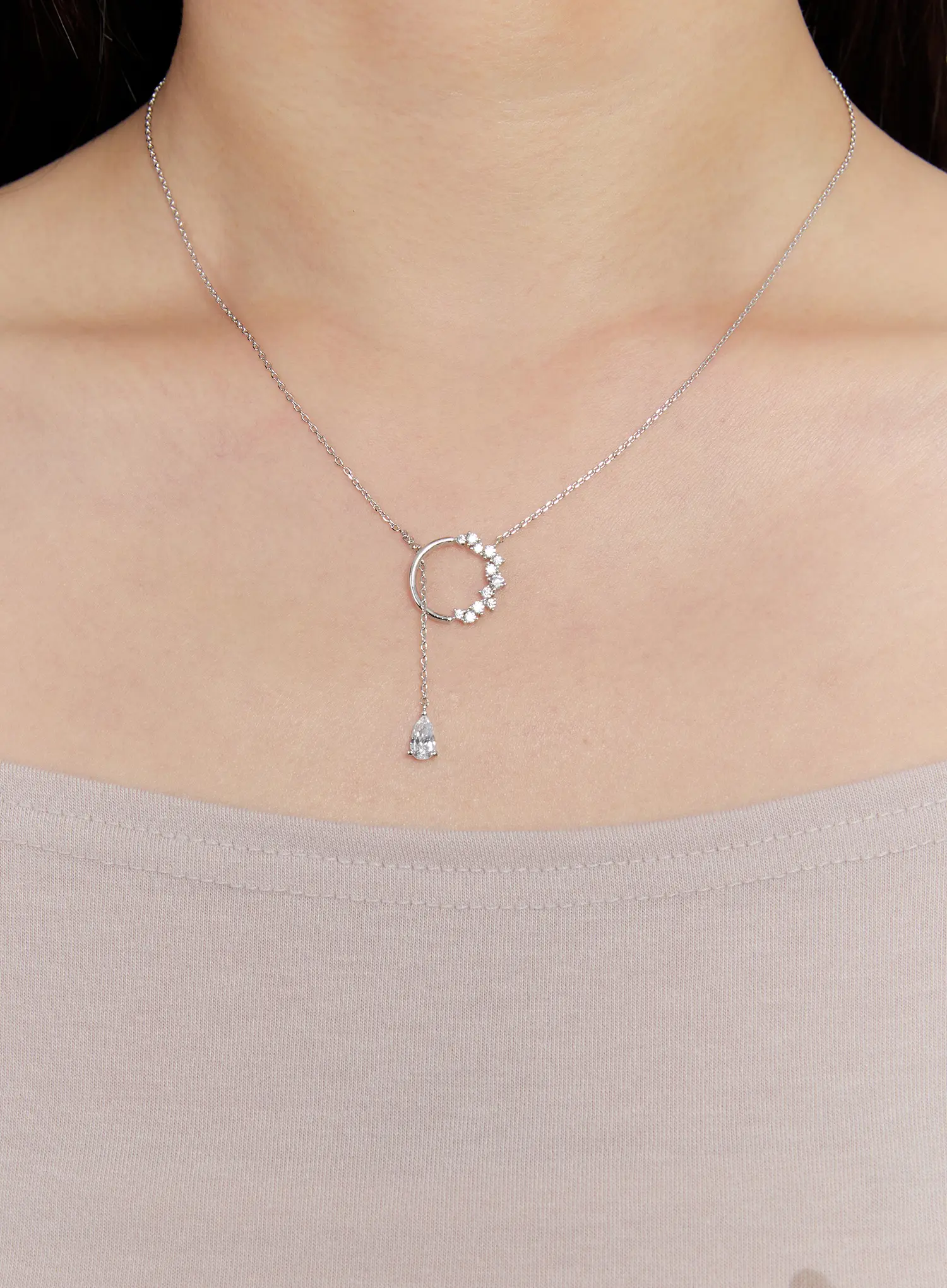 Halo Cross Necklace IS517 - Image 2