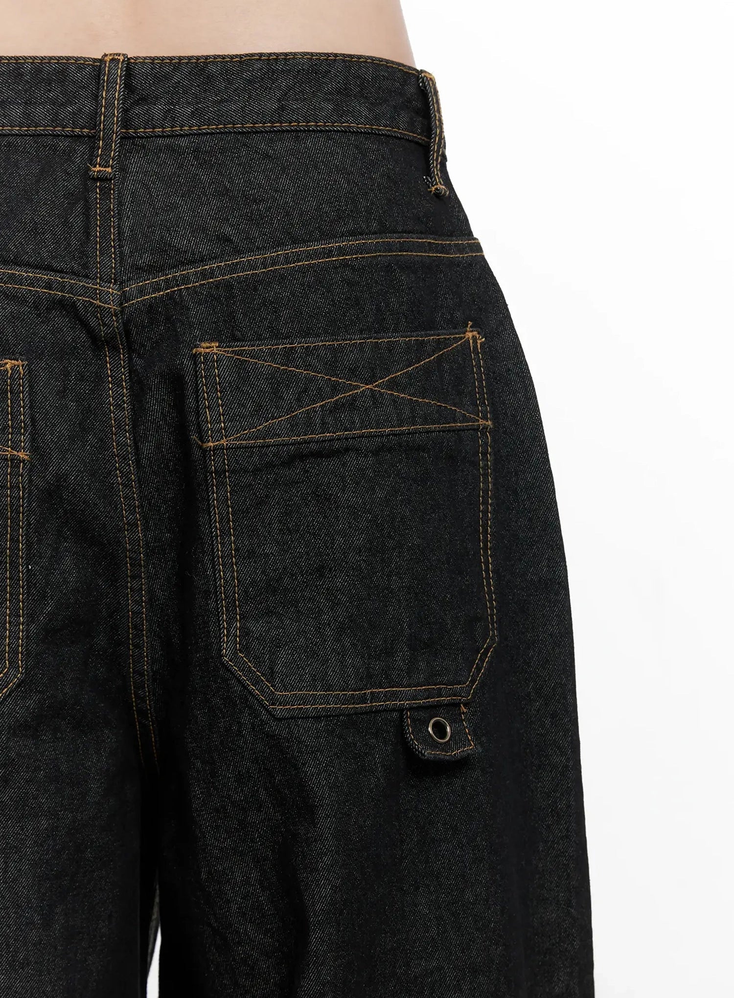 Halo Wide Leg Stitch Detail Jeans IN514 - Image 9