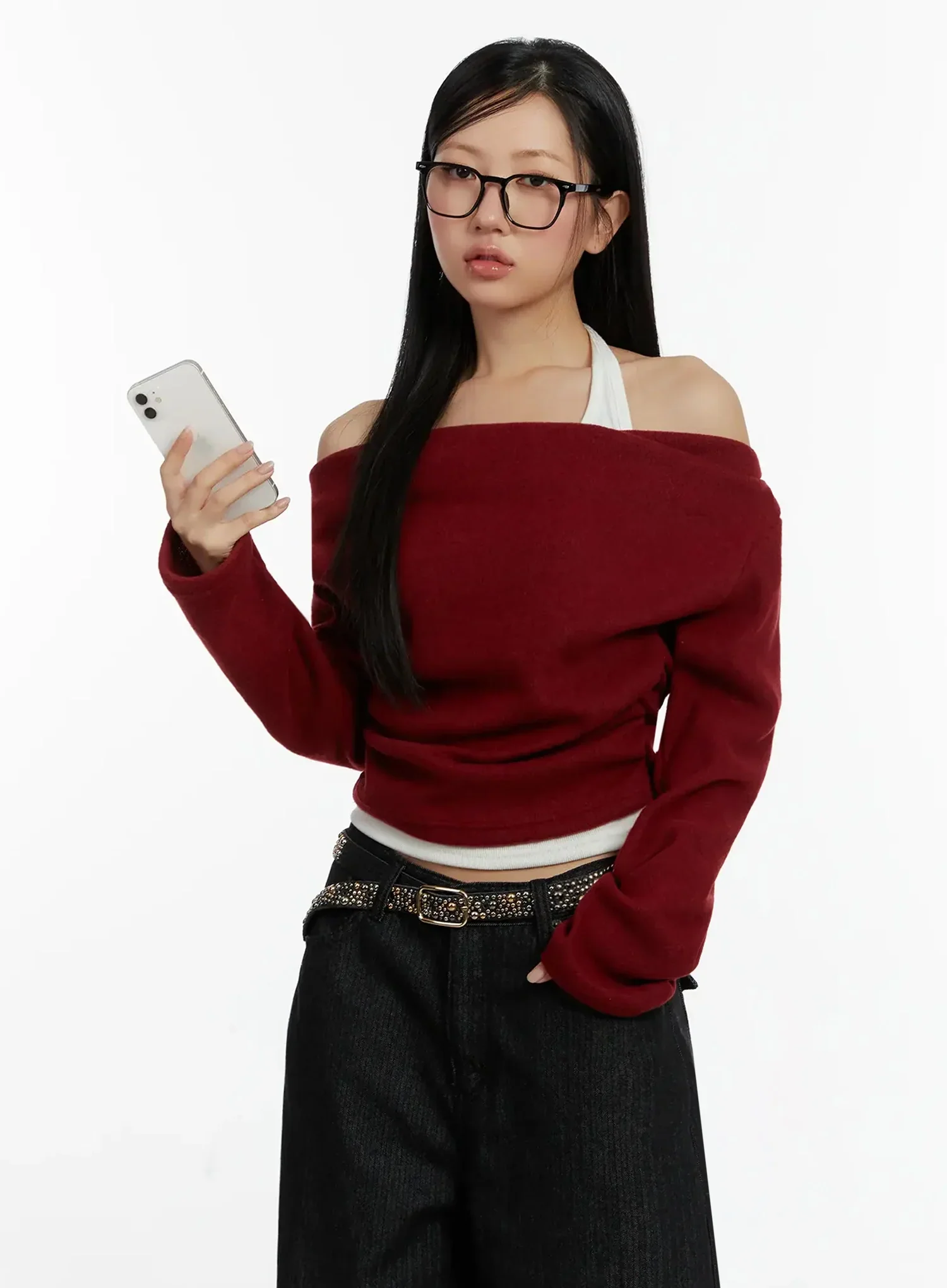 Halter Layered Off-Shoulder Top ID525