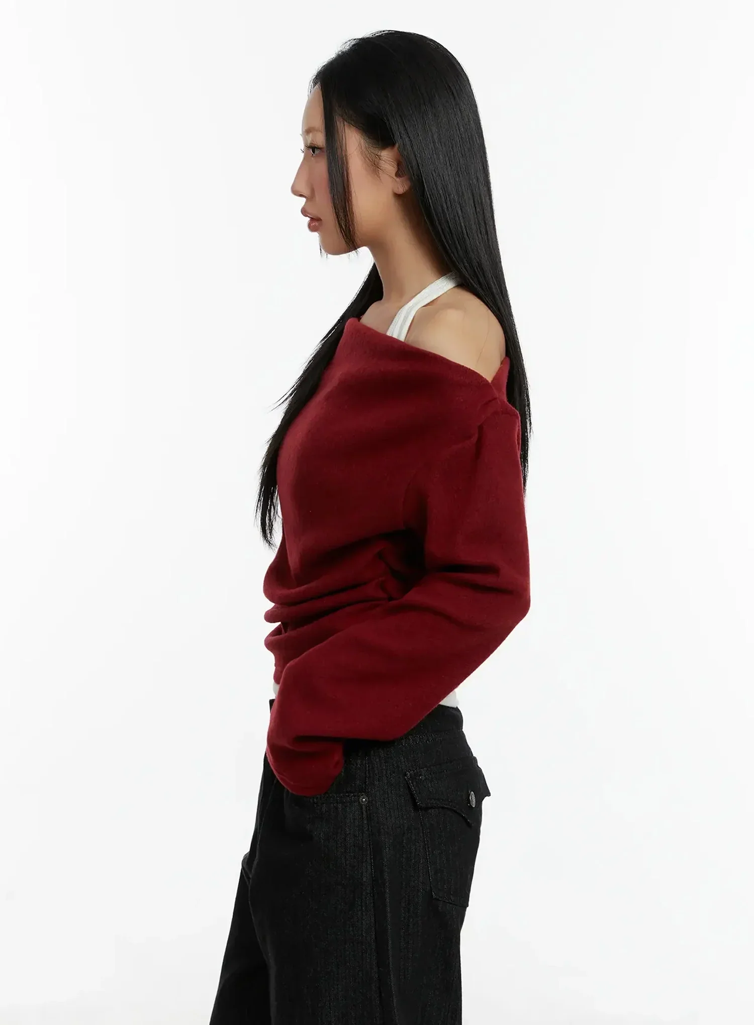 Halter Layered Off-Shoulder Top ID525 - Image 7