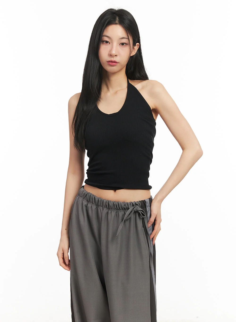 Halter-Neck Crop Tank Top CM503