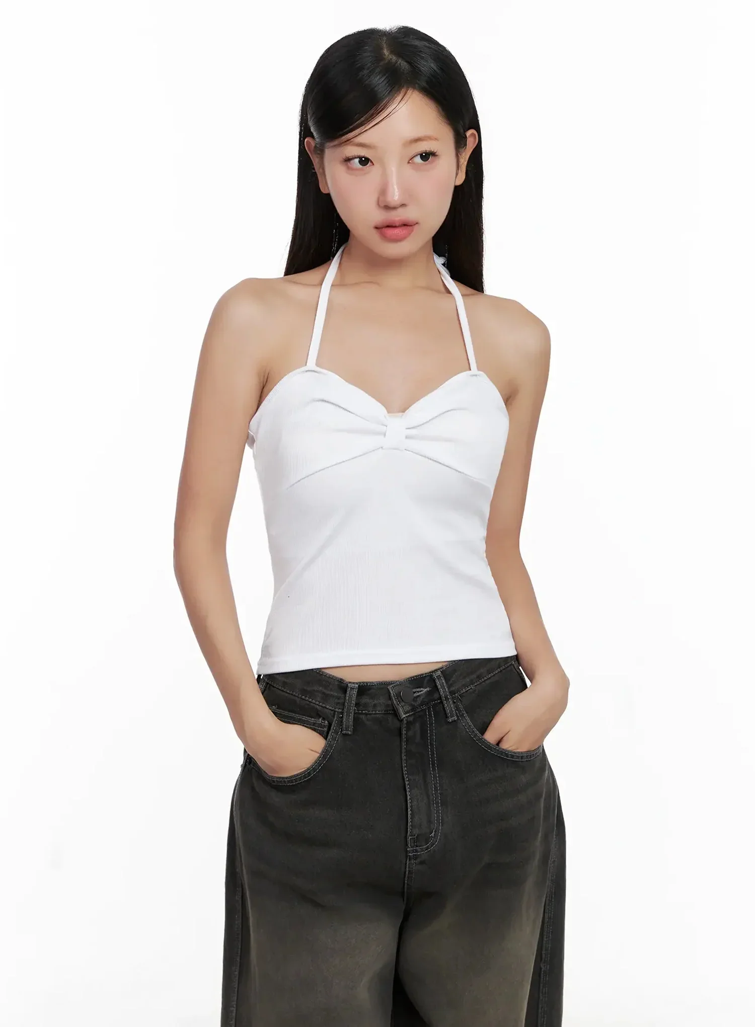 Halter Neck Cropped Tank Top IG527 - Image 11