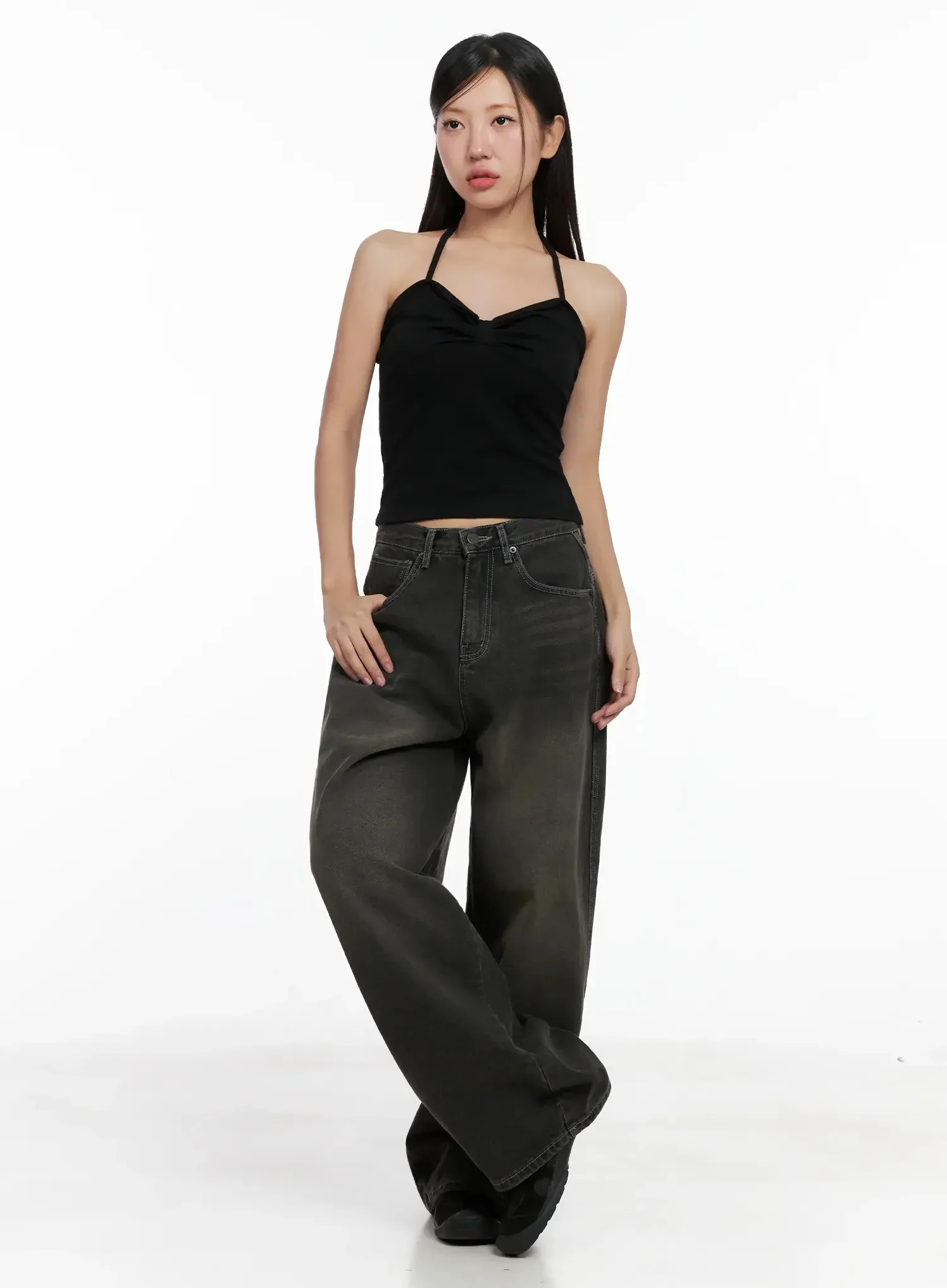 Halter Neck Cropped Tank Top IG527 - Image 7
