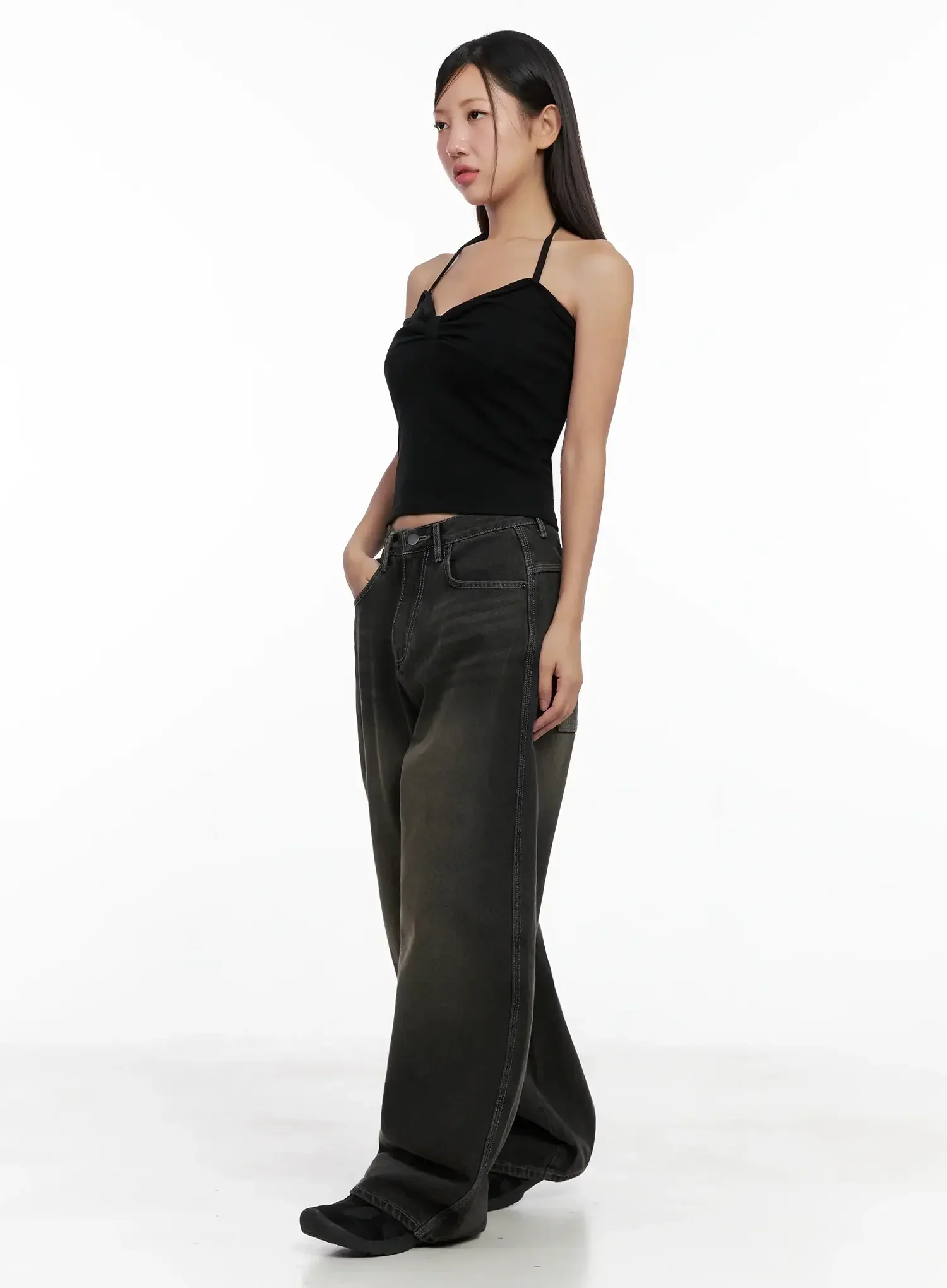 Halter Neck Cropped Tank Top IG527 - Image 8