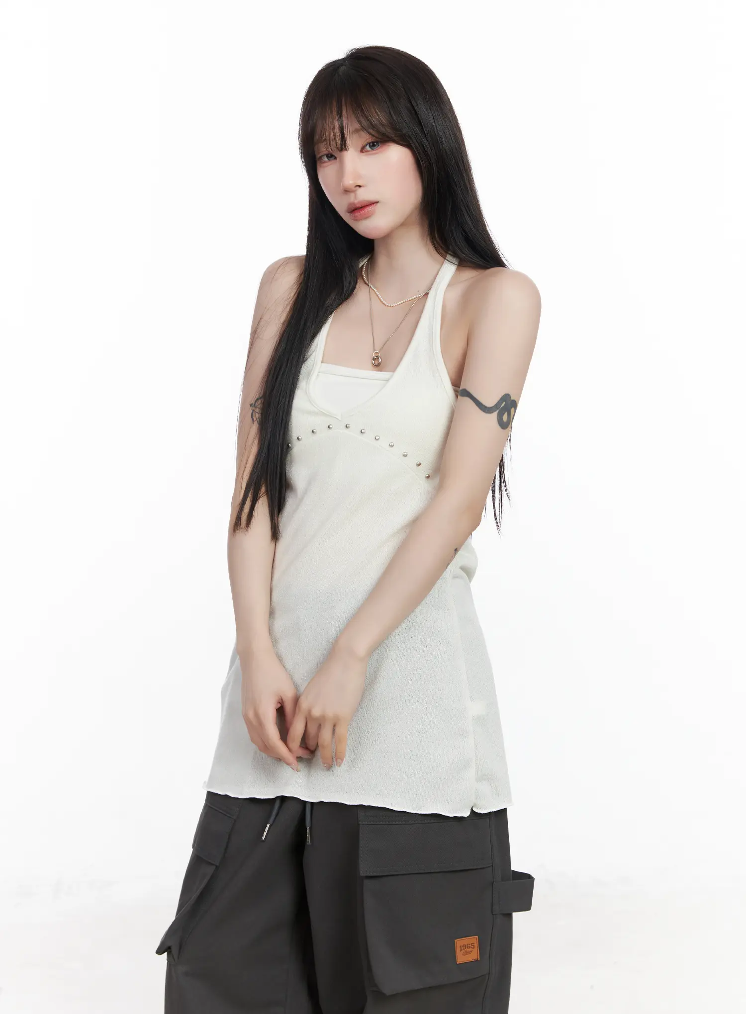 Halter Neck Mini Dress CF523 - Image 2
