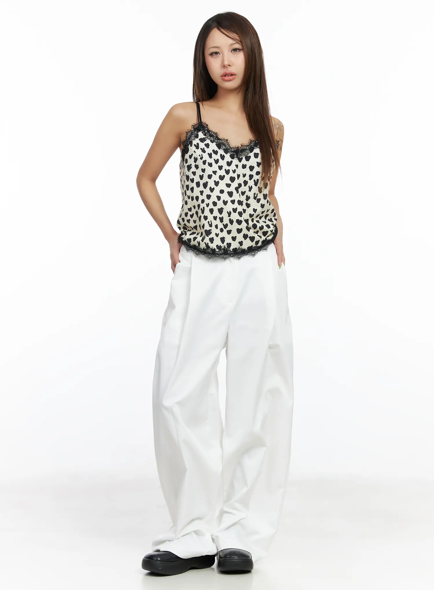 Heart Lace Sleeveless Top CF511 - Image 3
