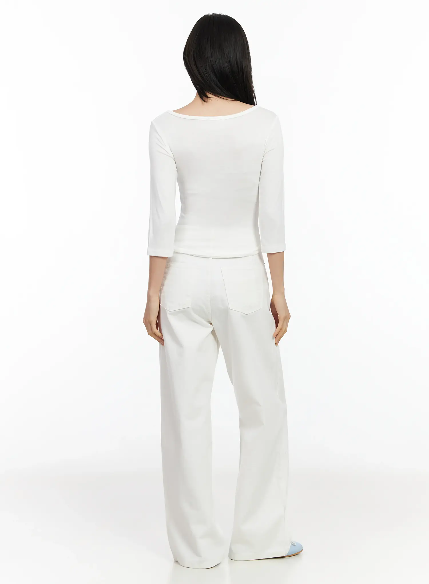 Heart Neck Long Sleeve Top IM524 - Image 10