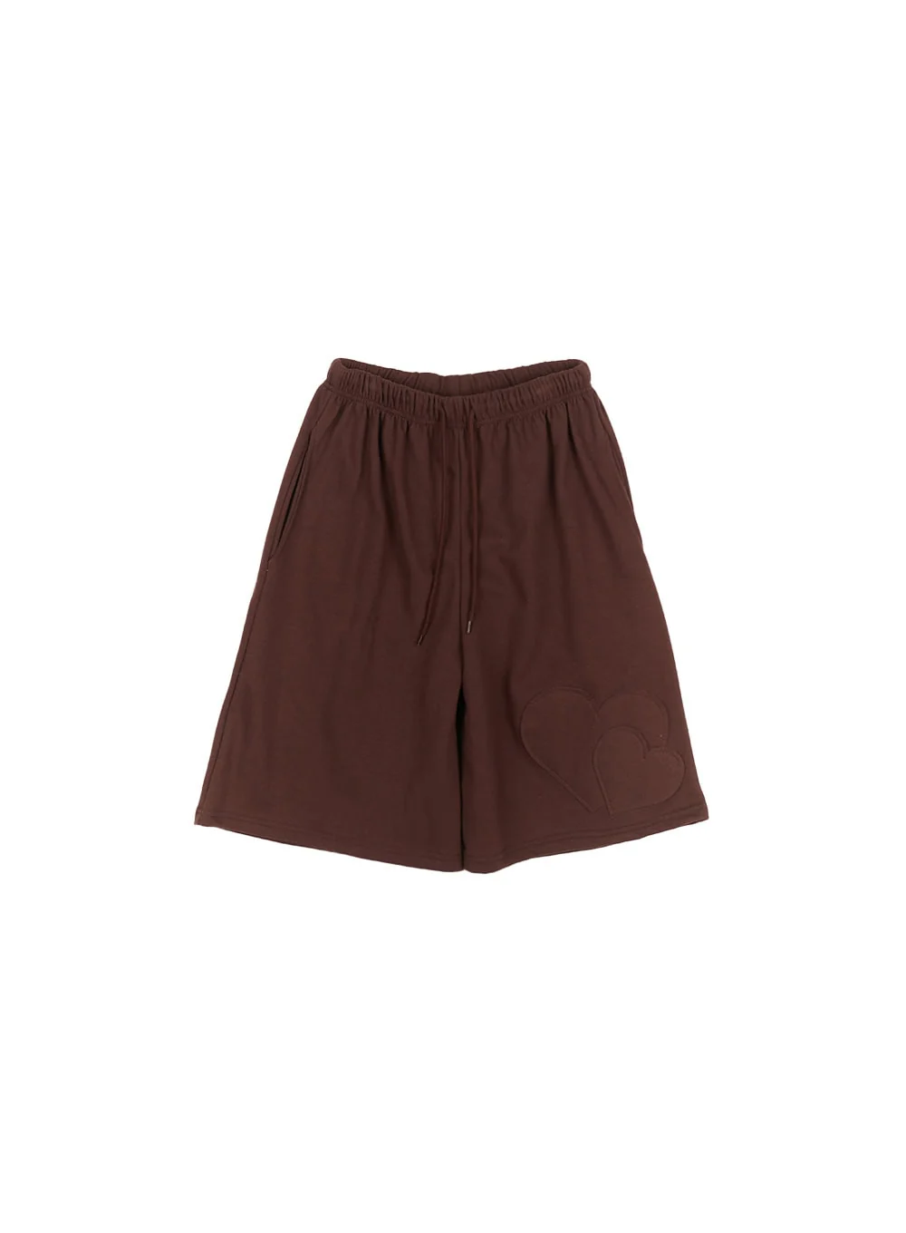 Heart Patch Wide Sweatshorts CM528 - Image 10