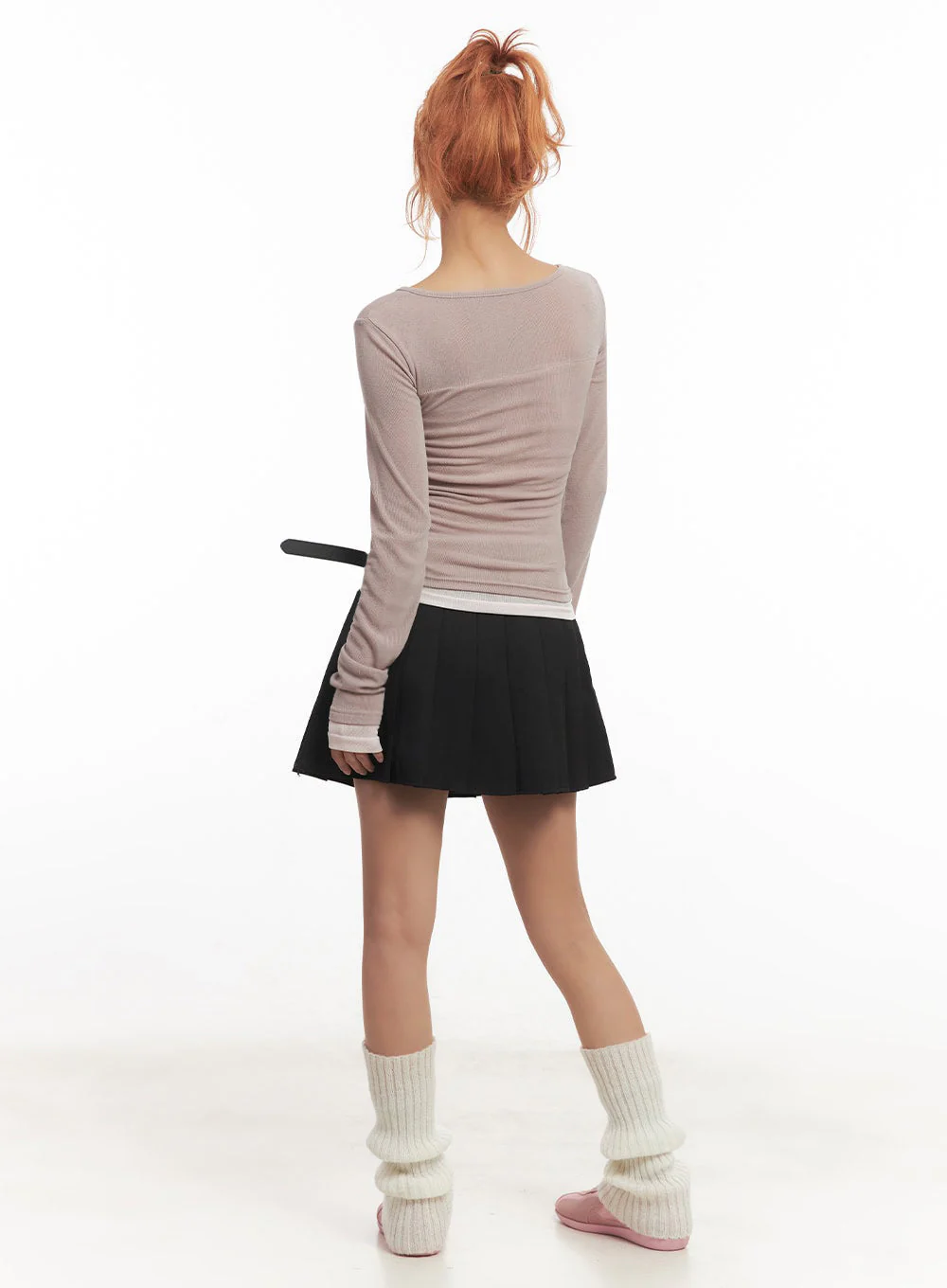 Henley Layered Long Sleeve Top IA515 - Image 11