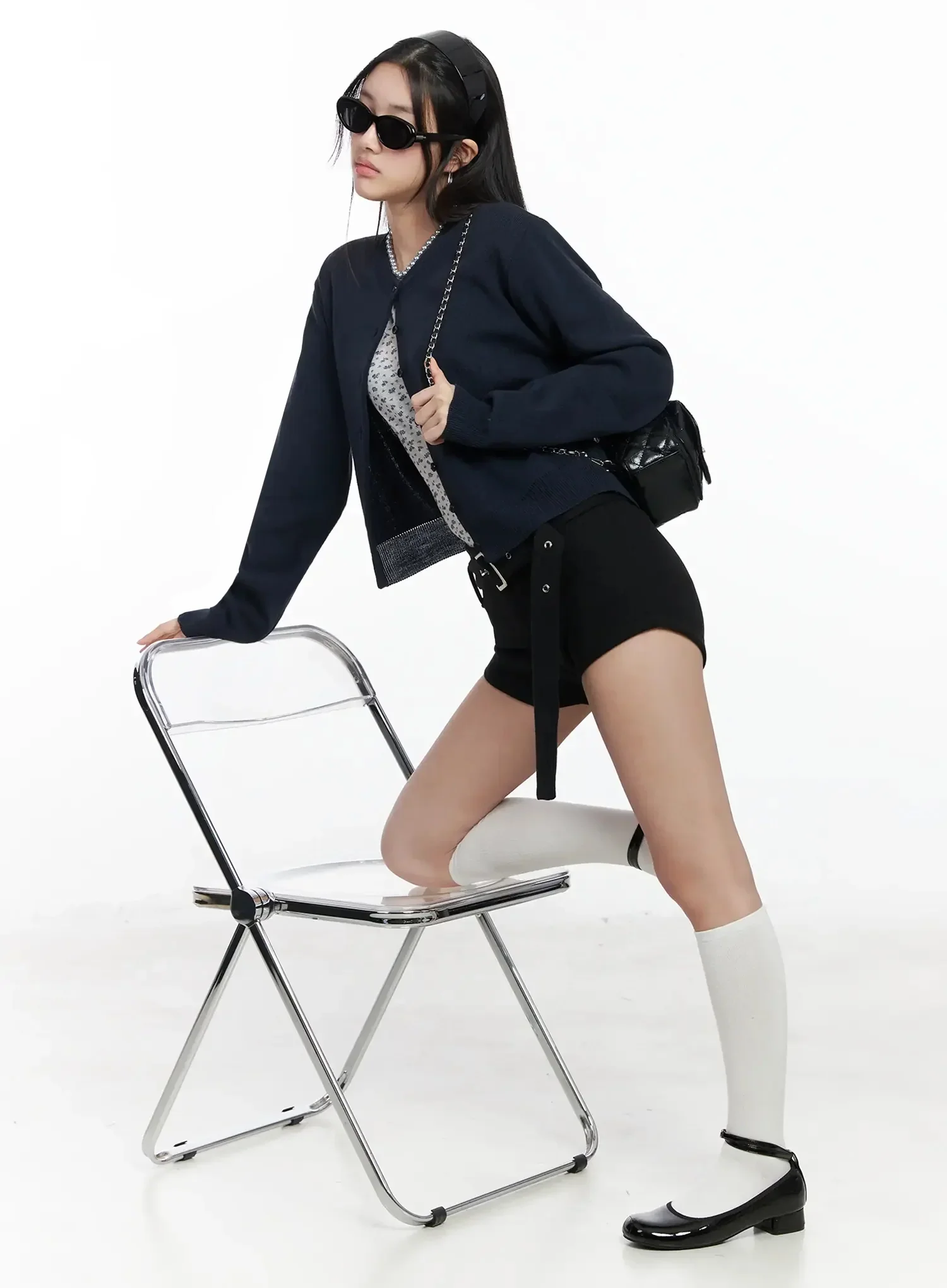 High-Waist Belted Shorts IM502 - Image 3