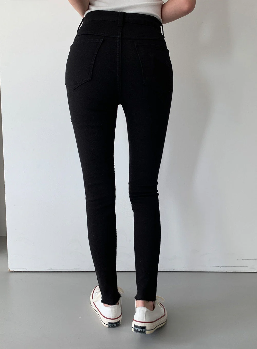 High Waist Cotton Skinny Pants J31 - Image 14