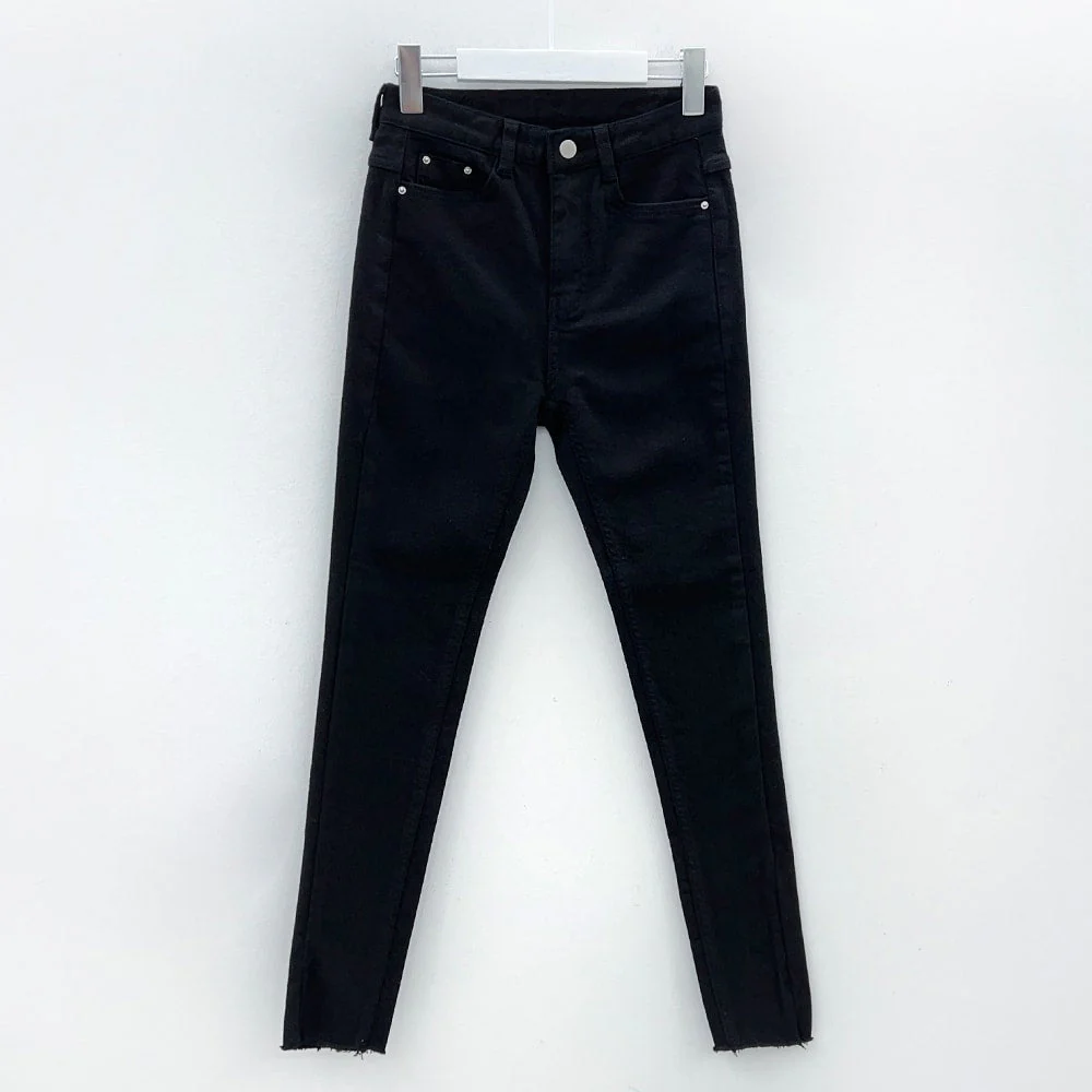 High Waist Cotton Skinny Pants J31 - Image 19