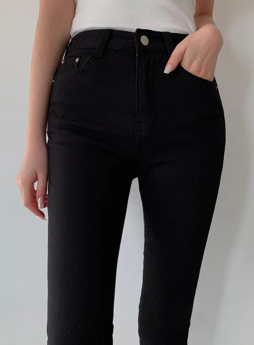 High Waist Cotton Skinny Pants J31 - Image 2