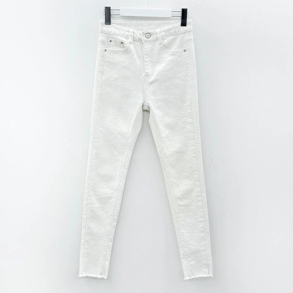 High Waist Cotton Skinny Pants J31 - Image 20
