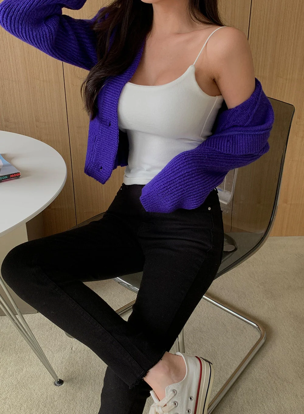 High Waist Cotton Skinny Pants J31 - Image 7