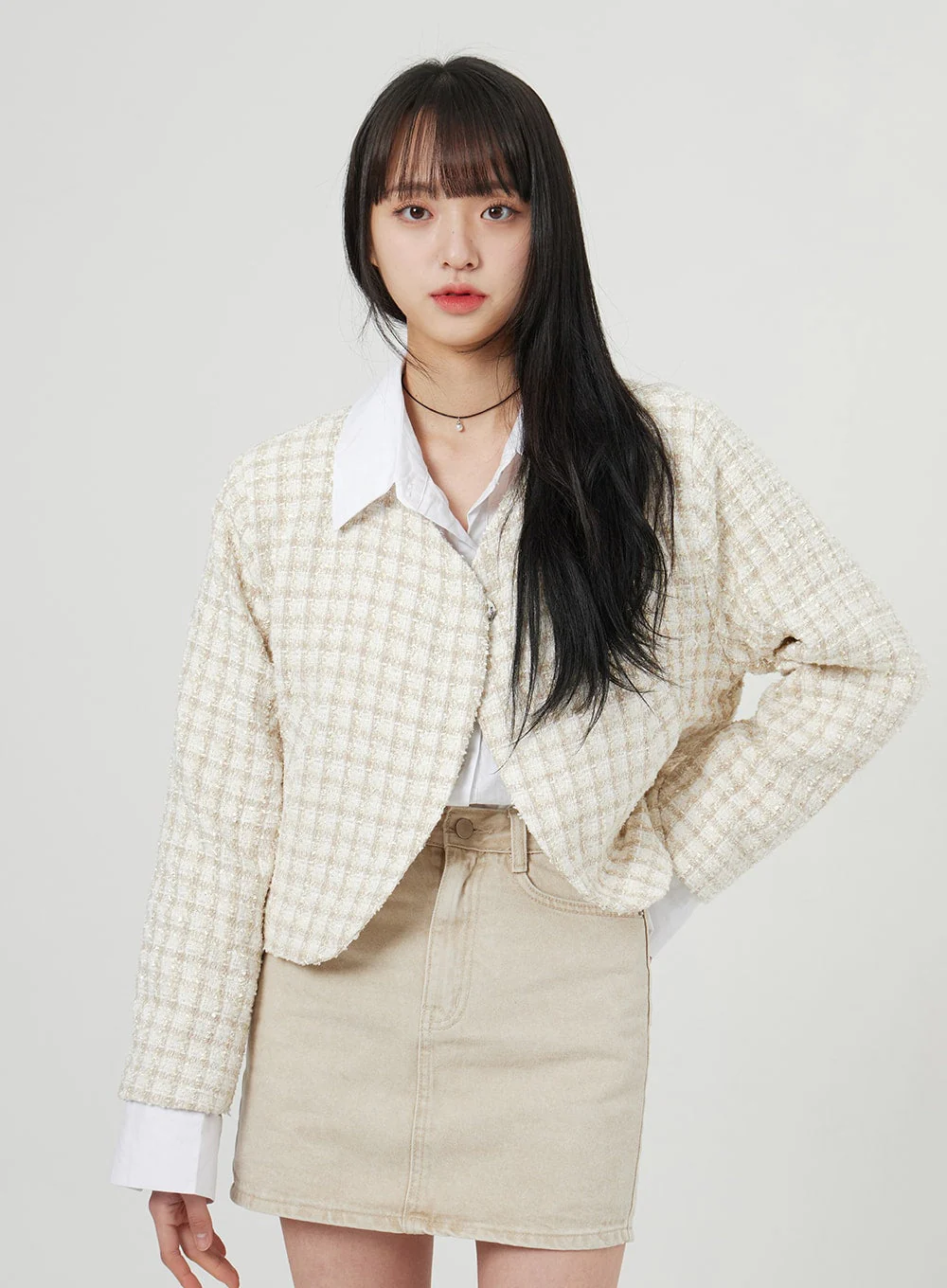 High Waist Cotton Skort OF328 - Image 9