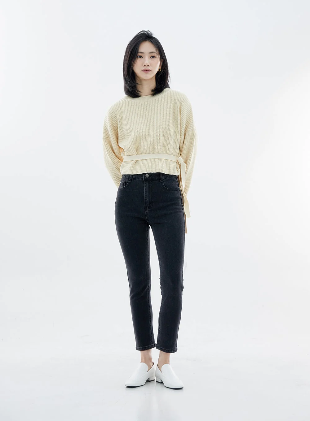 High Waist Long Skinny Pants OO04 - Image 11