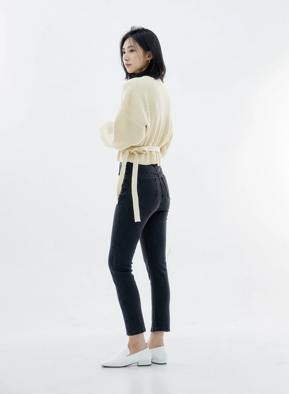 High Waist Long Skinny Pants OO04 - Image 12