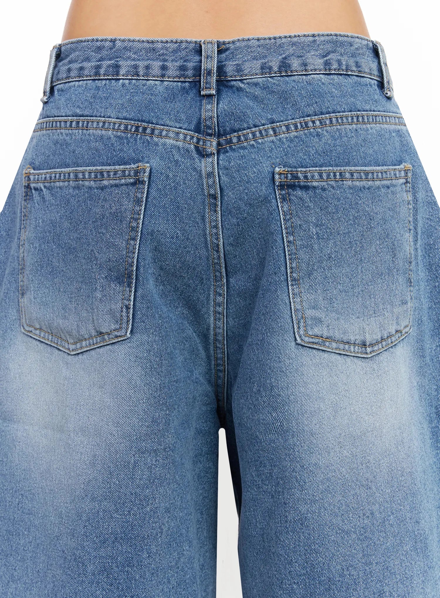 High-Waist Washed Wide-Leg Jorts IA507 - Image 12
