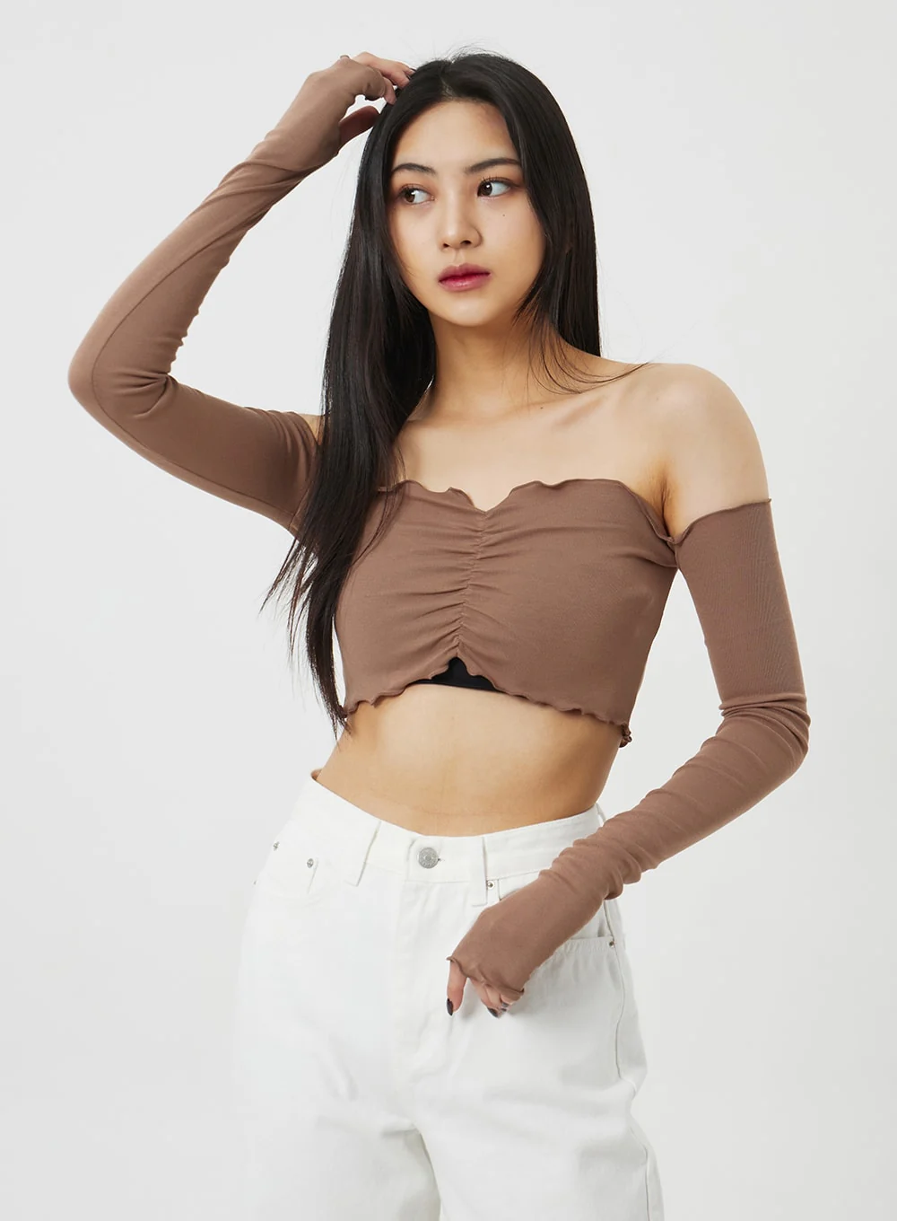 High Waist White Pants BF323 - Image 8