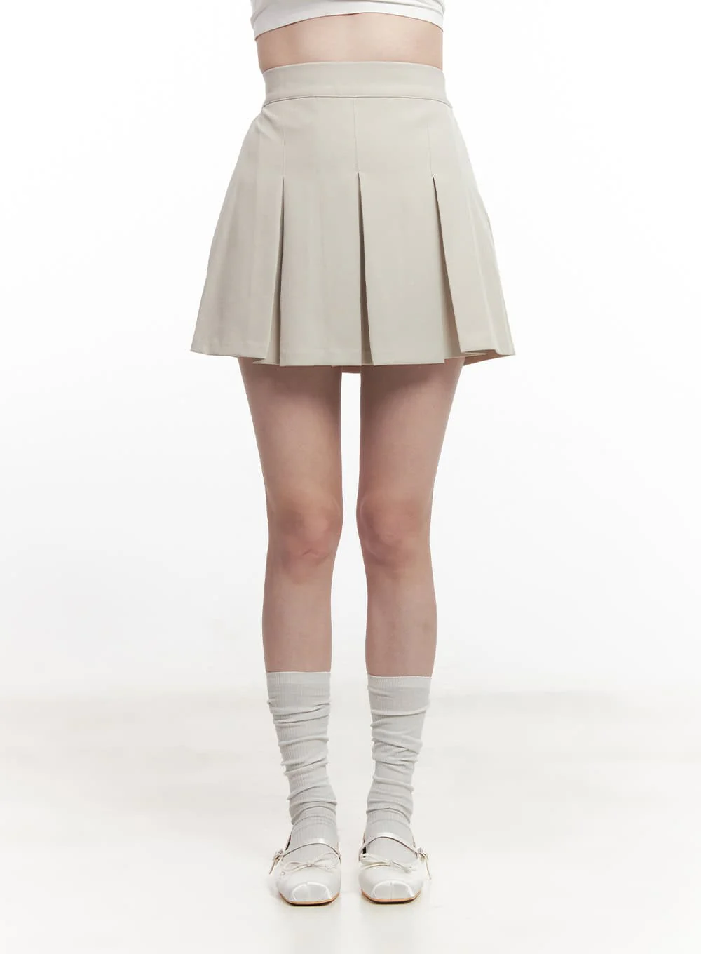 High-Waisted Pleated Mini Skirt CA502 - Image 7