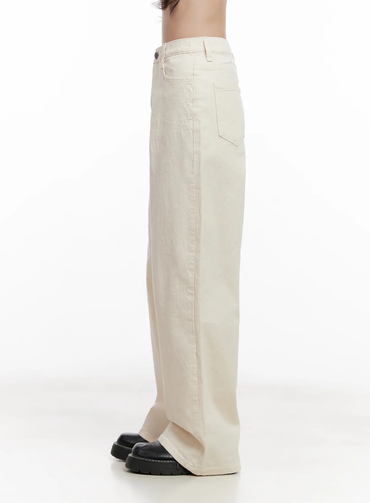 High-Waisted Wide-Leg Cotton Pants CL516 - Image 5