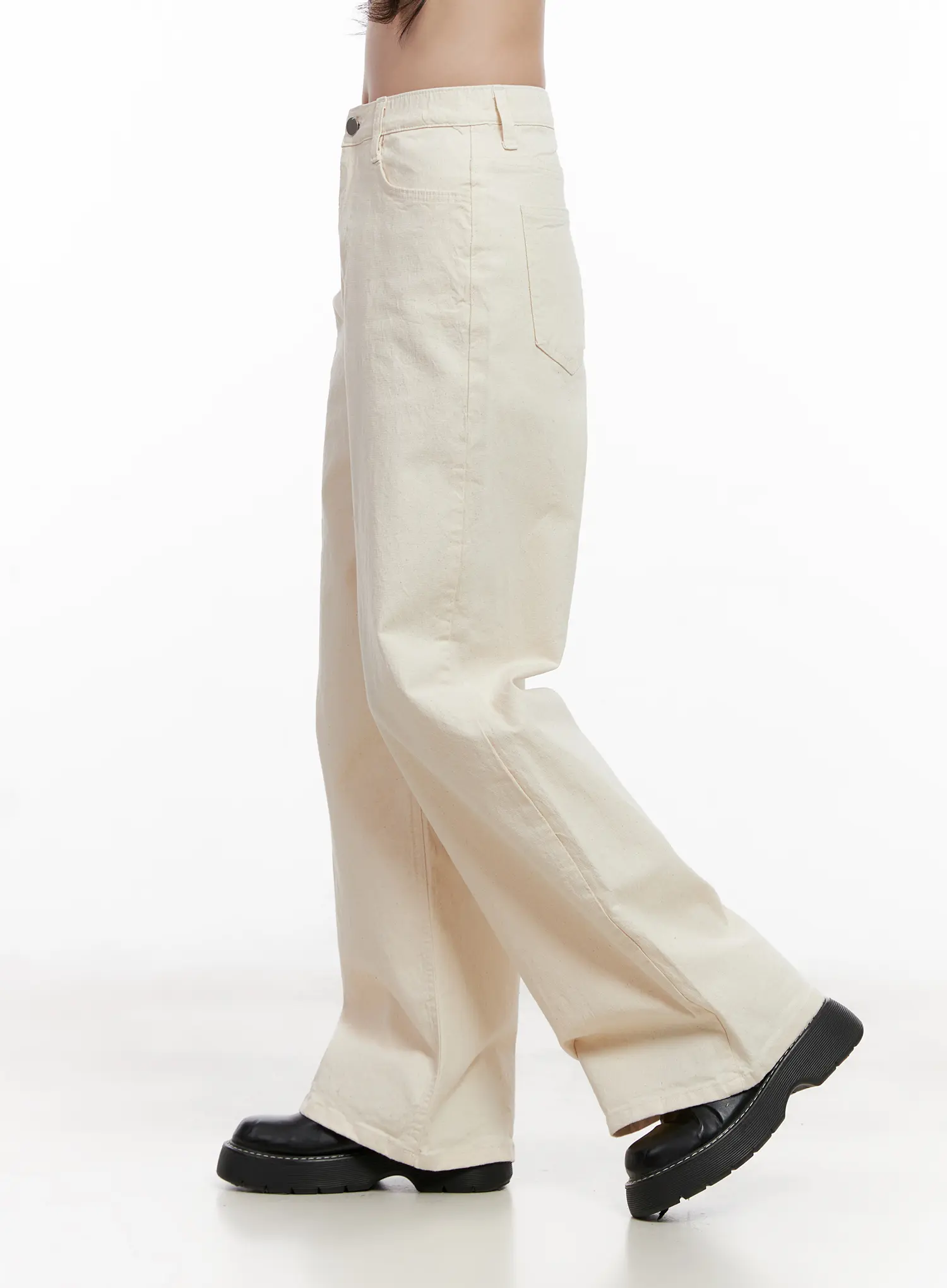 High-Waisted Wide-Leg Cotton Pants CL516 - Image 6