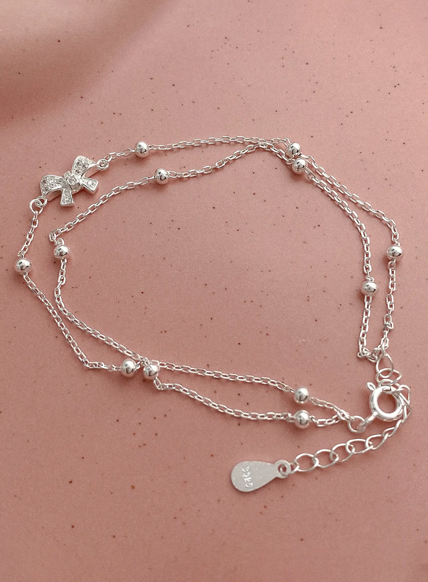 Highsmith Ribbon Accent Chain Bracelet IU506 - Image 2