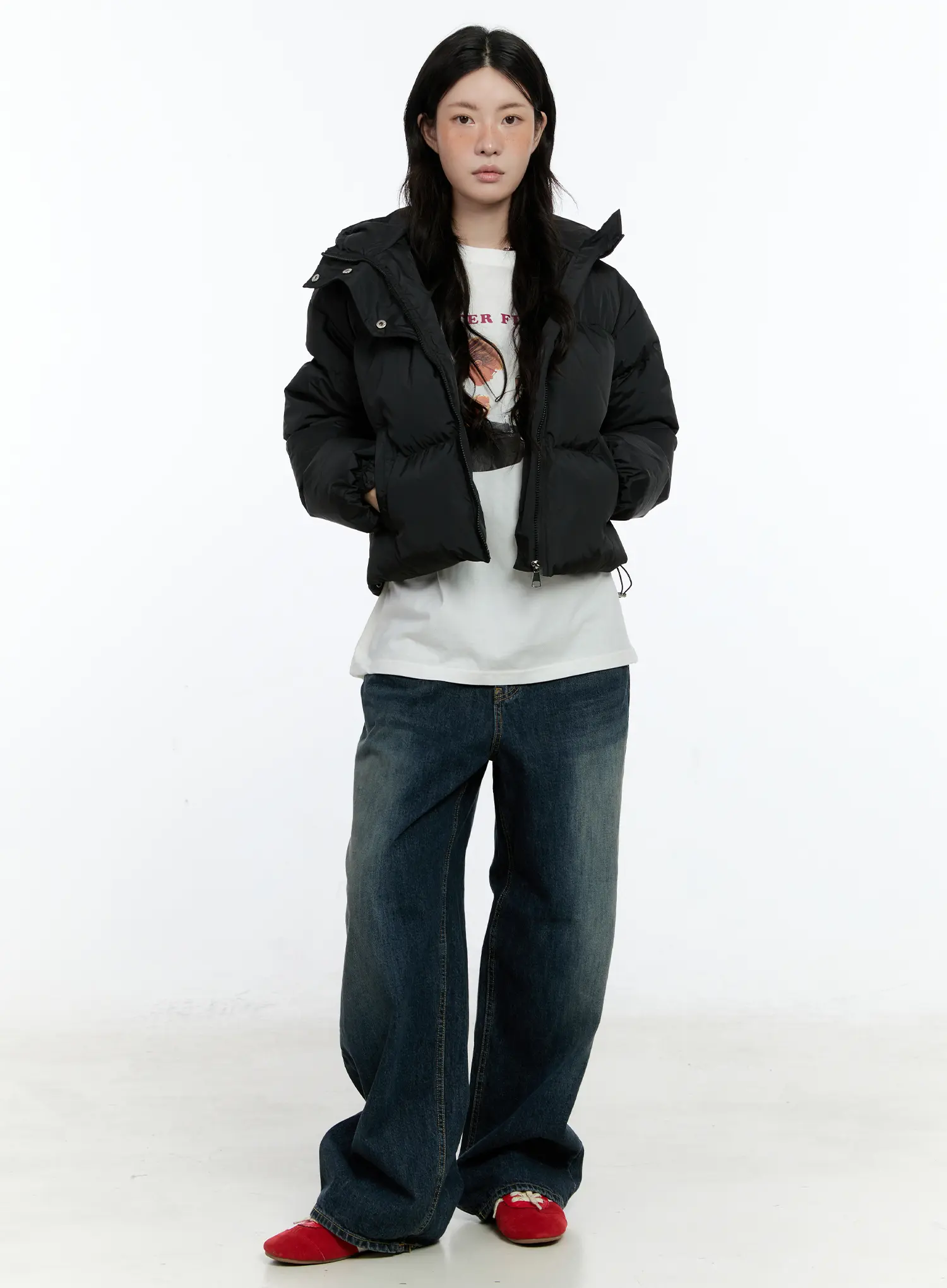 Hunter Washed Wide Leg Jeans CN517 - Image 8