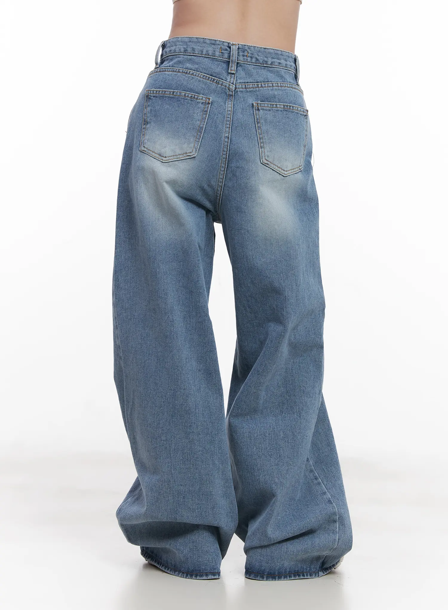 Hyorin Washed Wide-Leg Jeans CU523 - Image 5