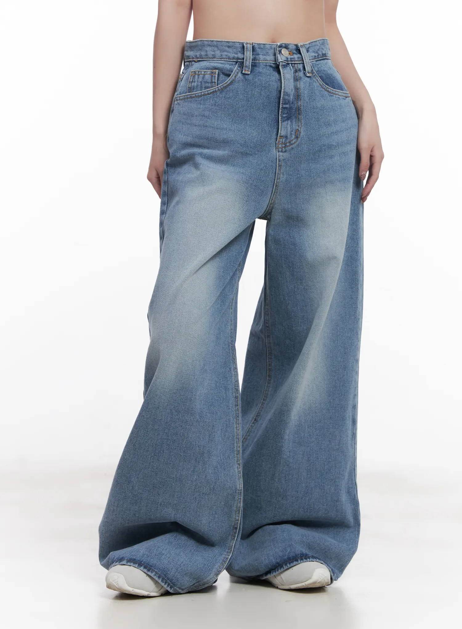 Hyorin Washed Wide-Leg Jeans CU523 - Image 7