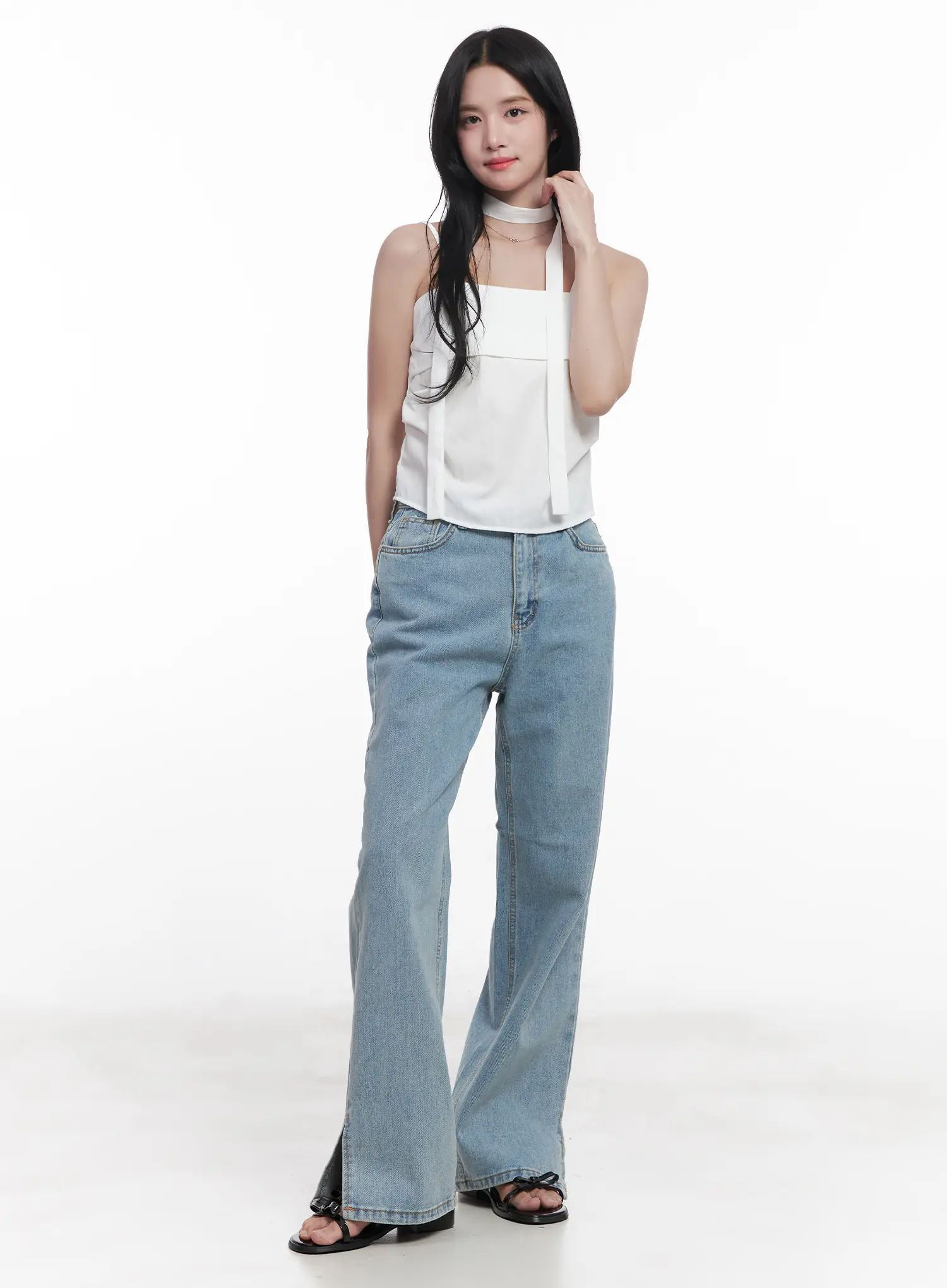 Hyuna Slit Straight-Fit Jeans CU525 - Image 3