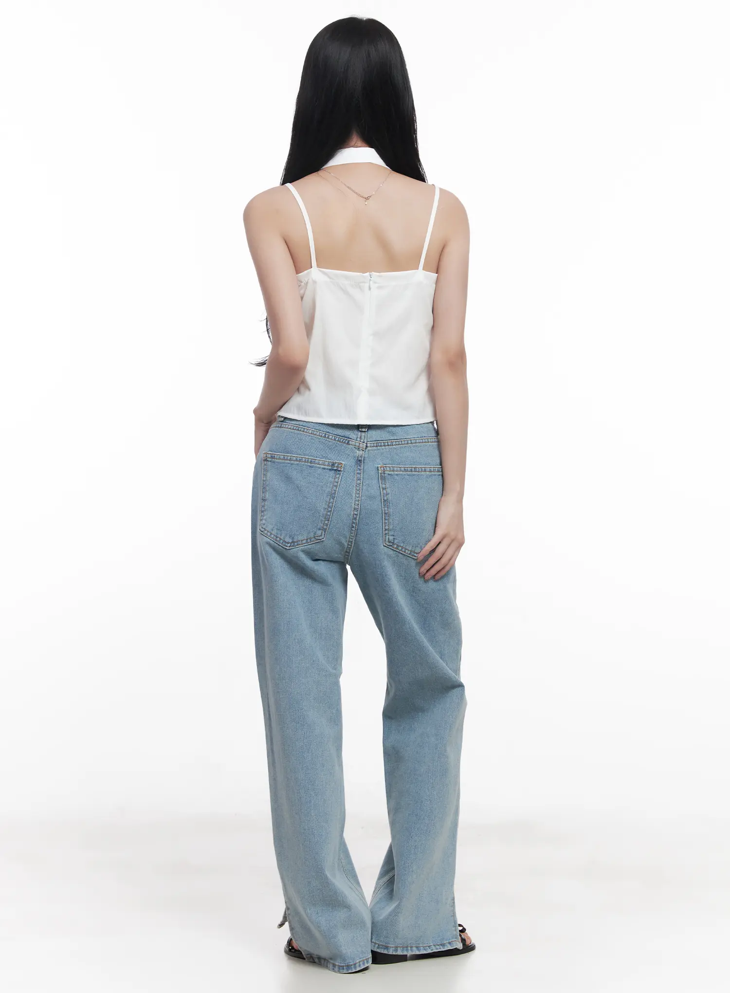 Hyuna Slit Straight-Fit Jeans CU525 - Image 8