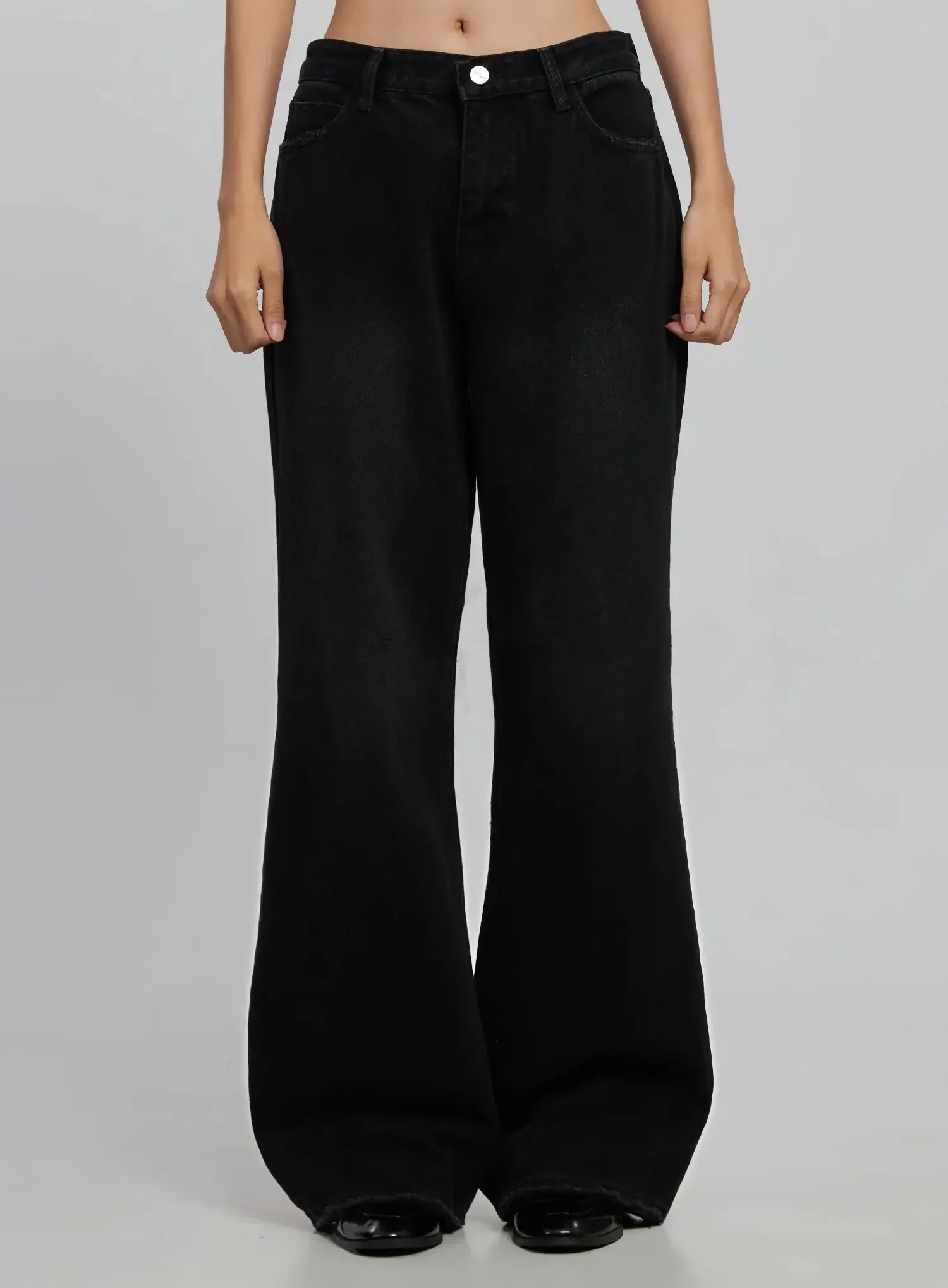 Imani Wide-Leg Flared Jeans ID516