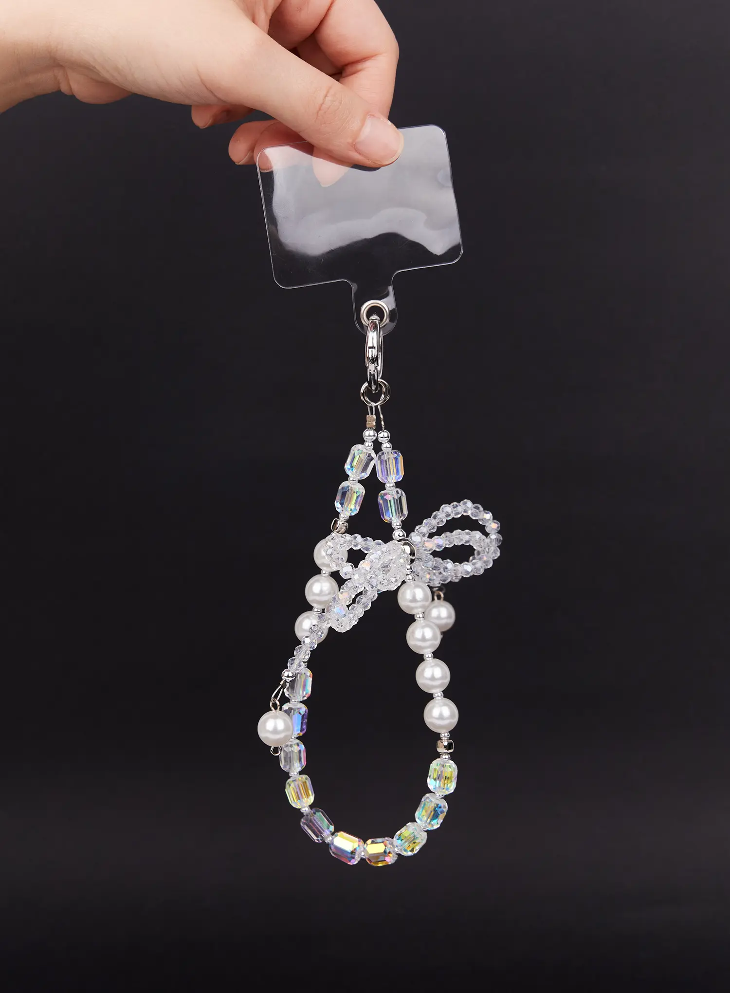 Iridescent Ribbon Beaded Keyring IM527 - Image 3