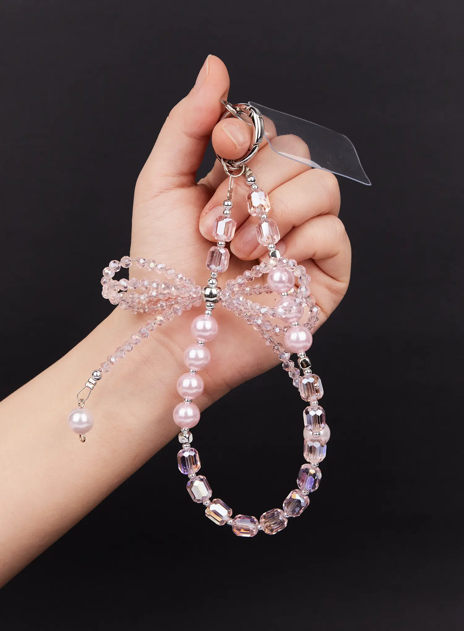 Iridescent Ribbon Beaded Keyring IM527 - Image 6