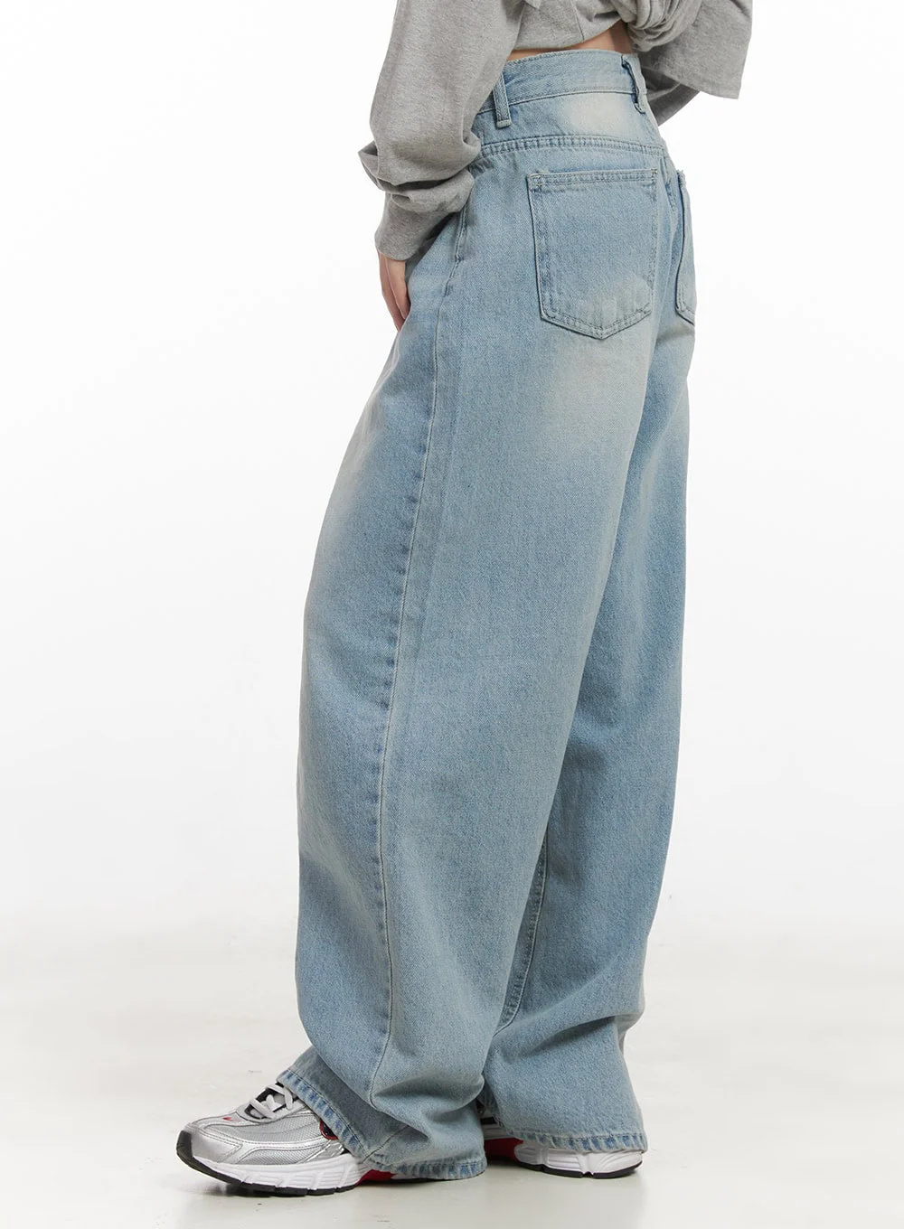 Isabelle Washed Wide-Leg Jeans CJ528 - Image 3
