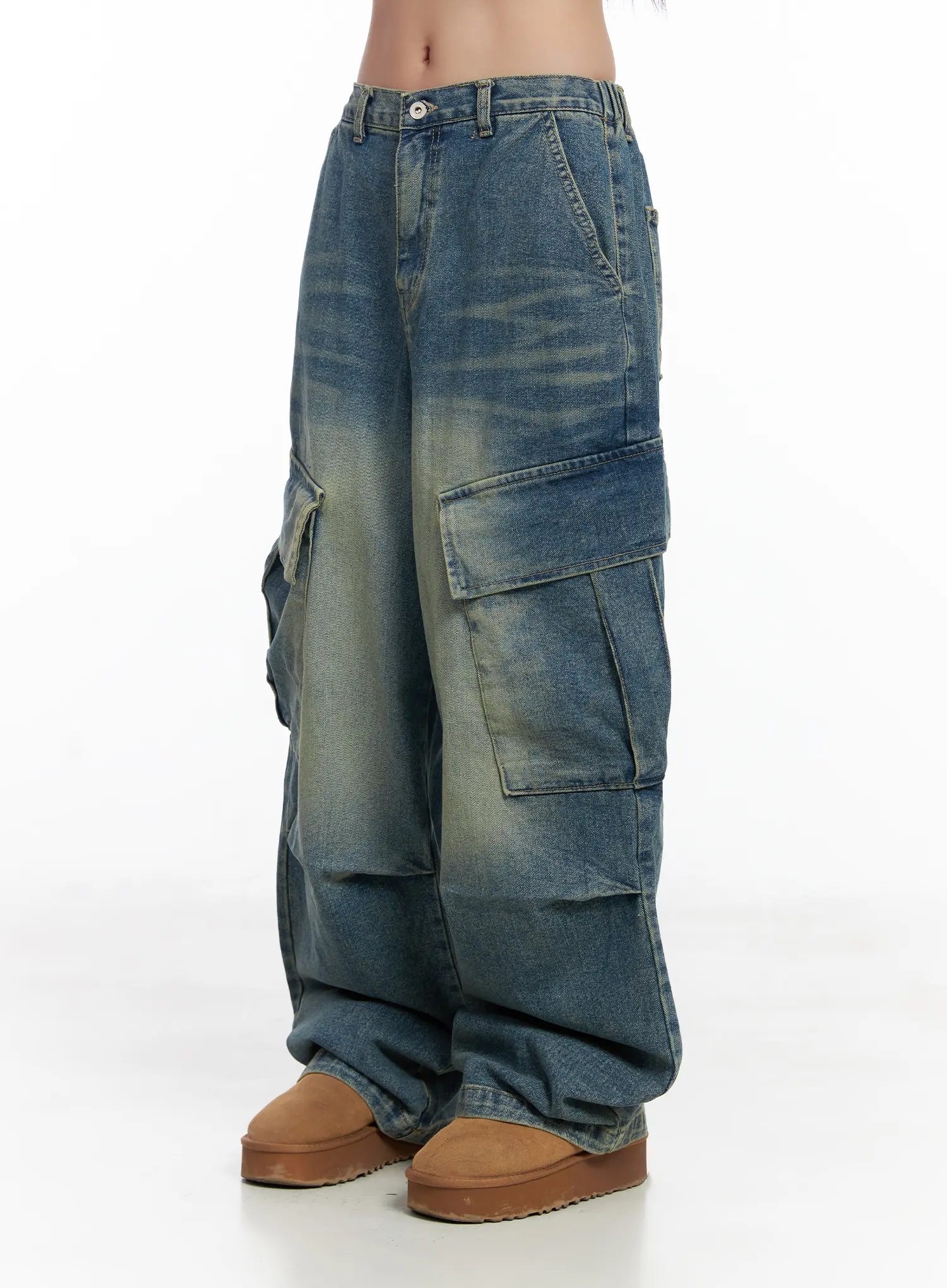 Jake Wide-Leg Cargo Jeans CJ515 - Image 9