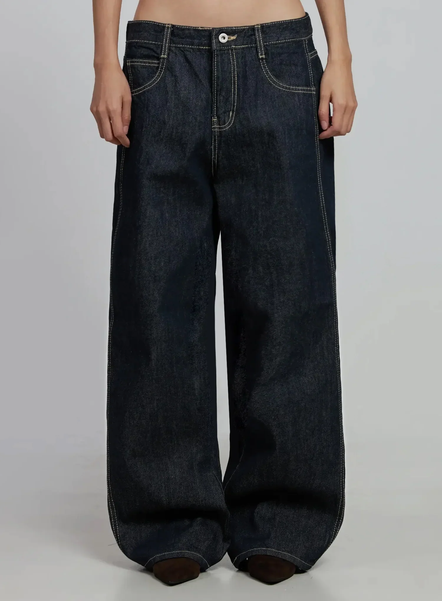 Jillian Dark Wash Casual Straight Jeans IM520