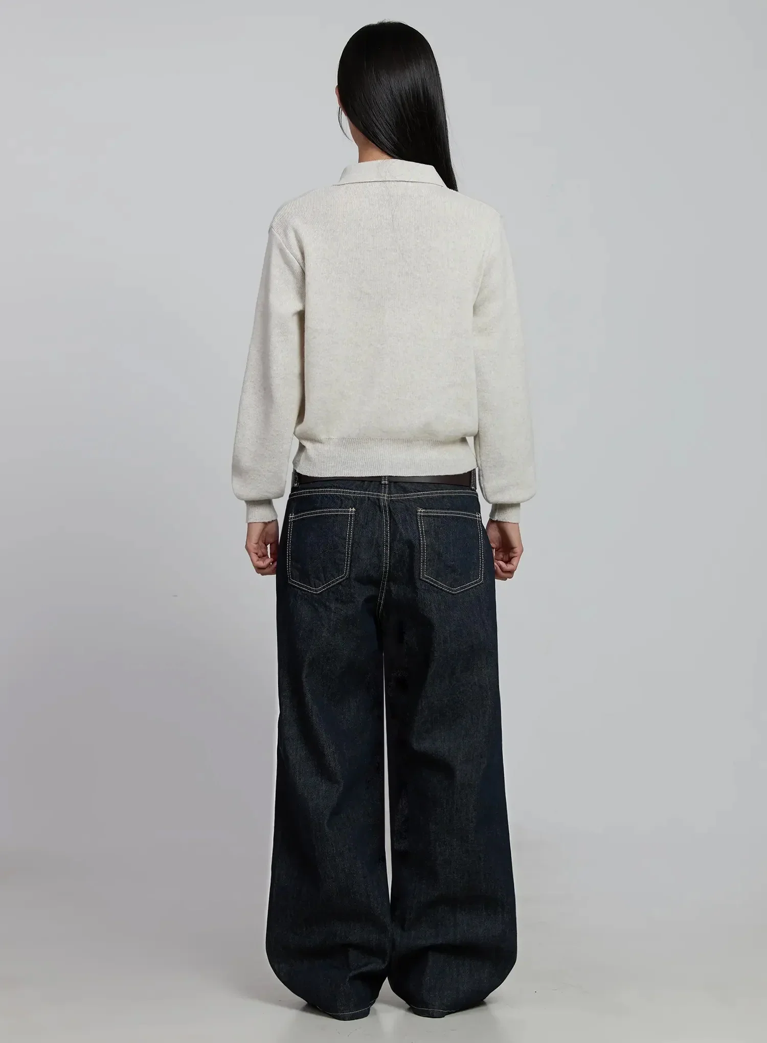 Jillian Dark Wash Casual Straight Jeans IM520 - Image 8