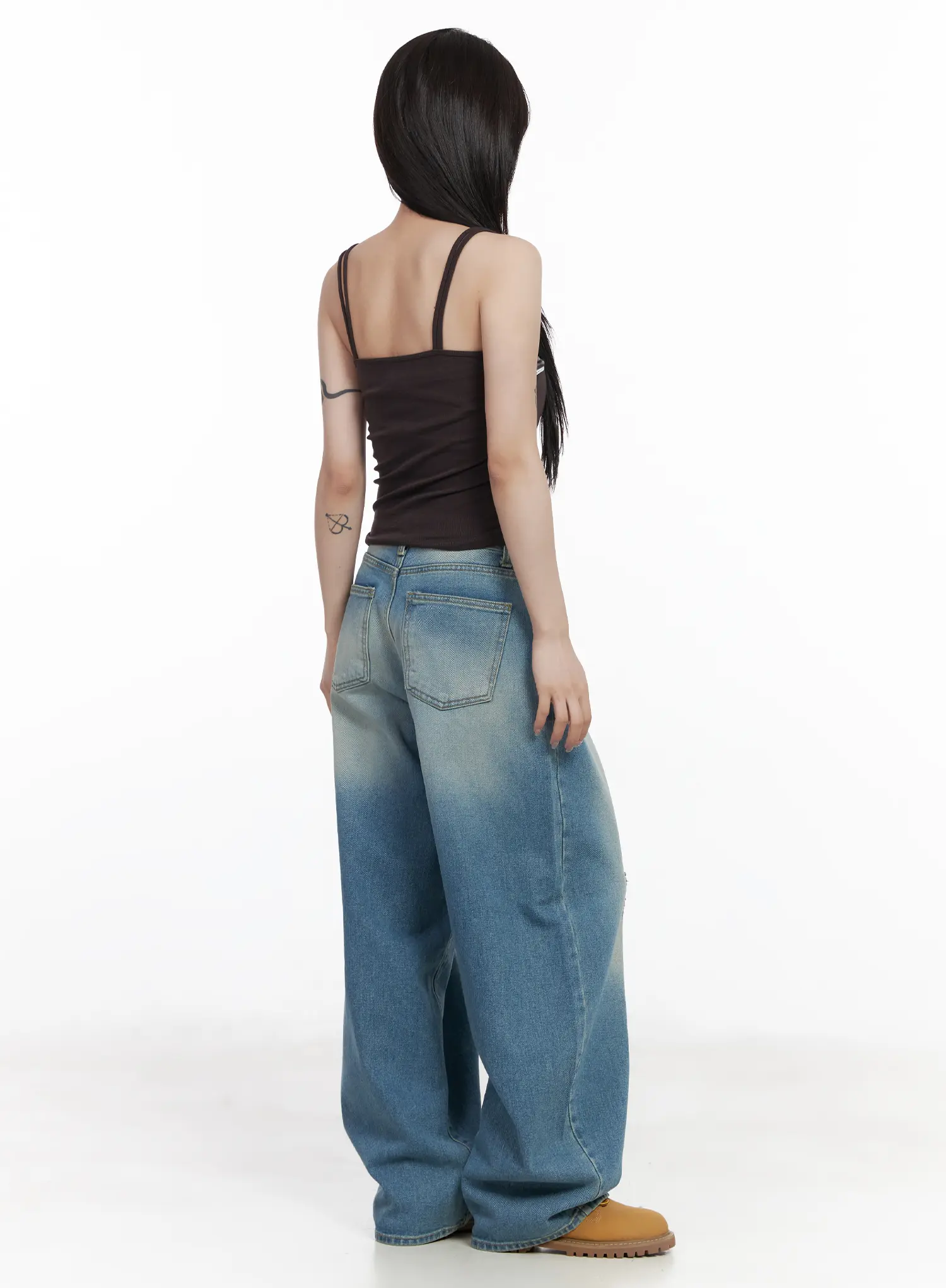 Joshua Washed Wide Leg Jeans CF523 - Image 7