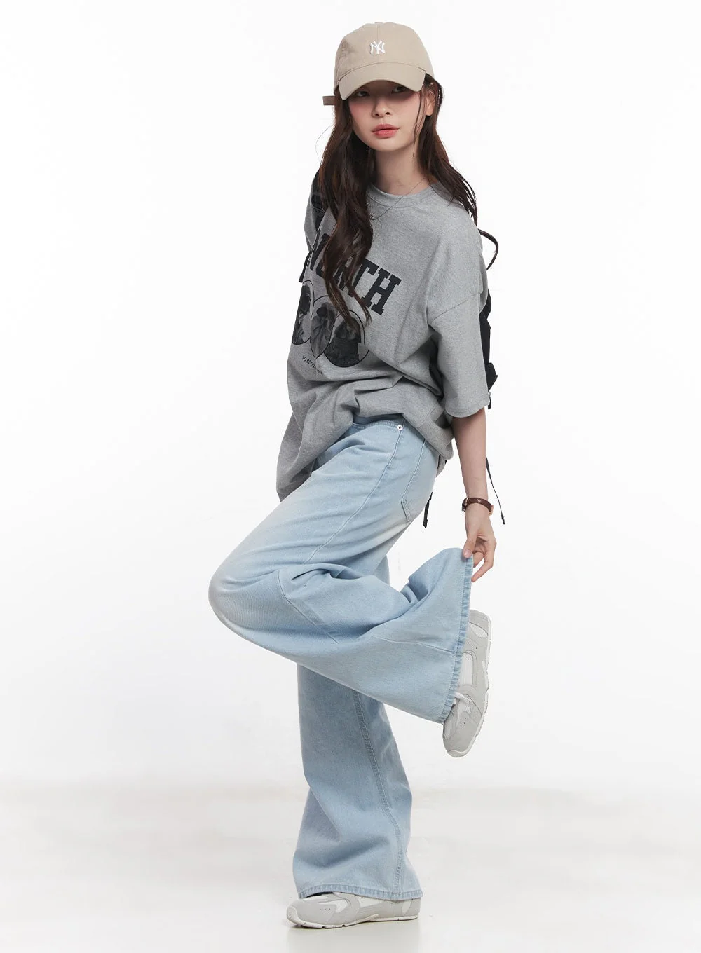 Judie Washed Wide-Leg Jeans CY519 - Image 8