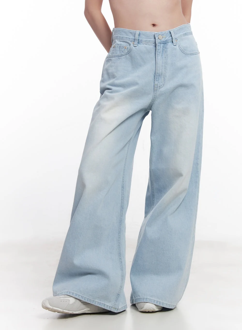 Judie Washed Wide-Leg Jeans CY519 - Image 9