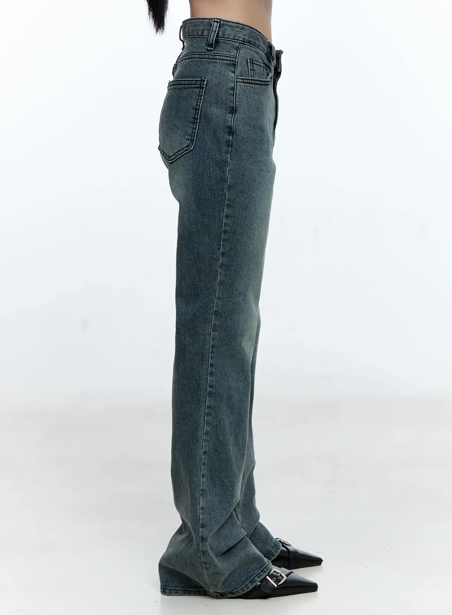 Juliet Washed Flare Denim Jeans CG513 - Image 3