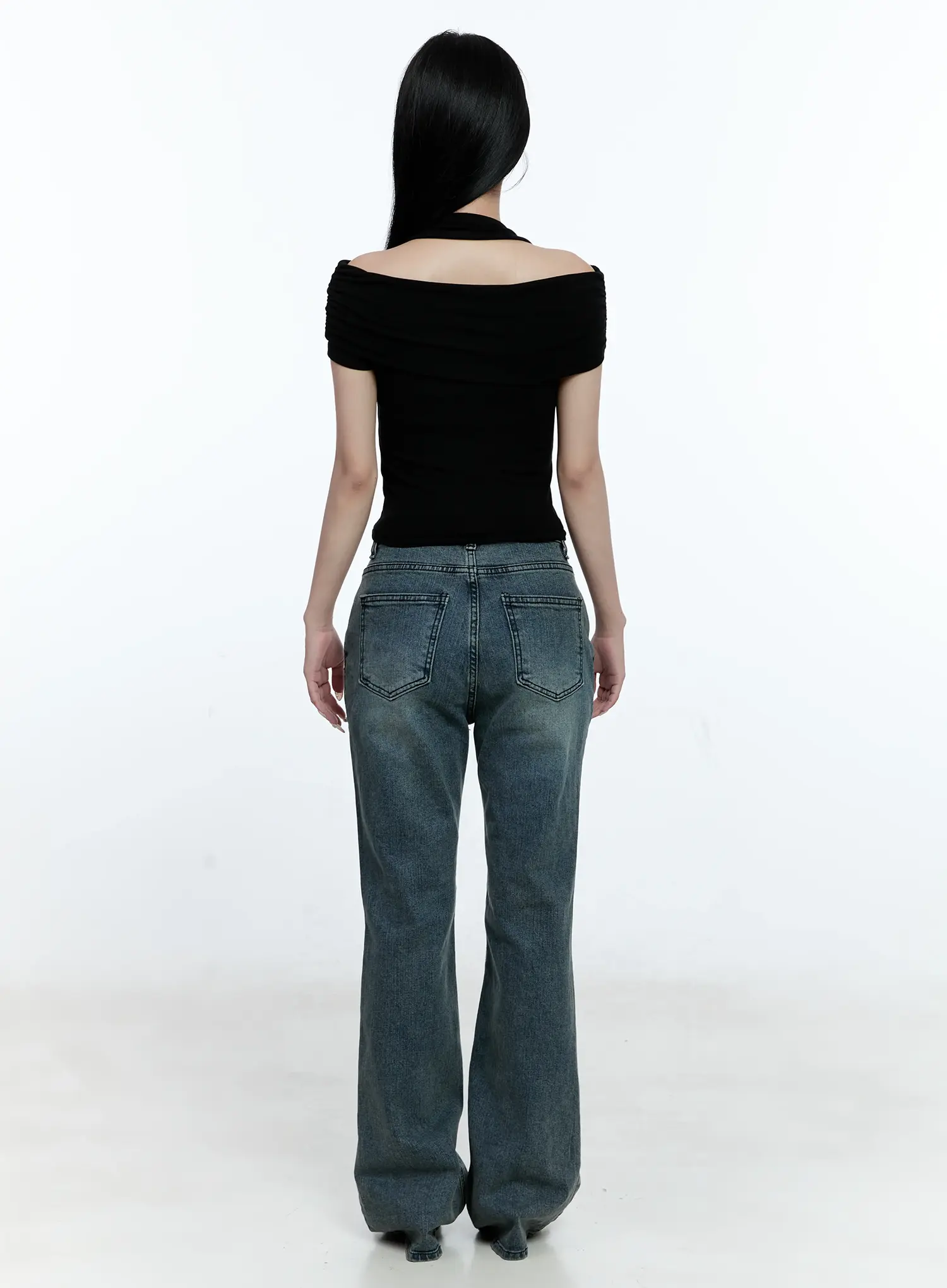 Juliet Washed Flare Denim Jeans CG513 - Image 7