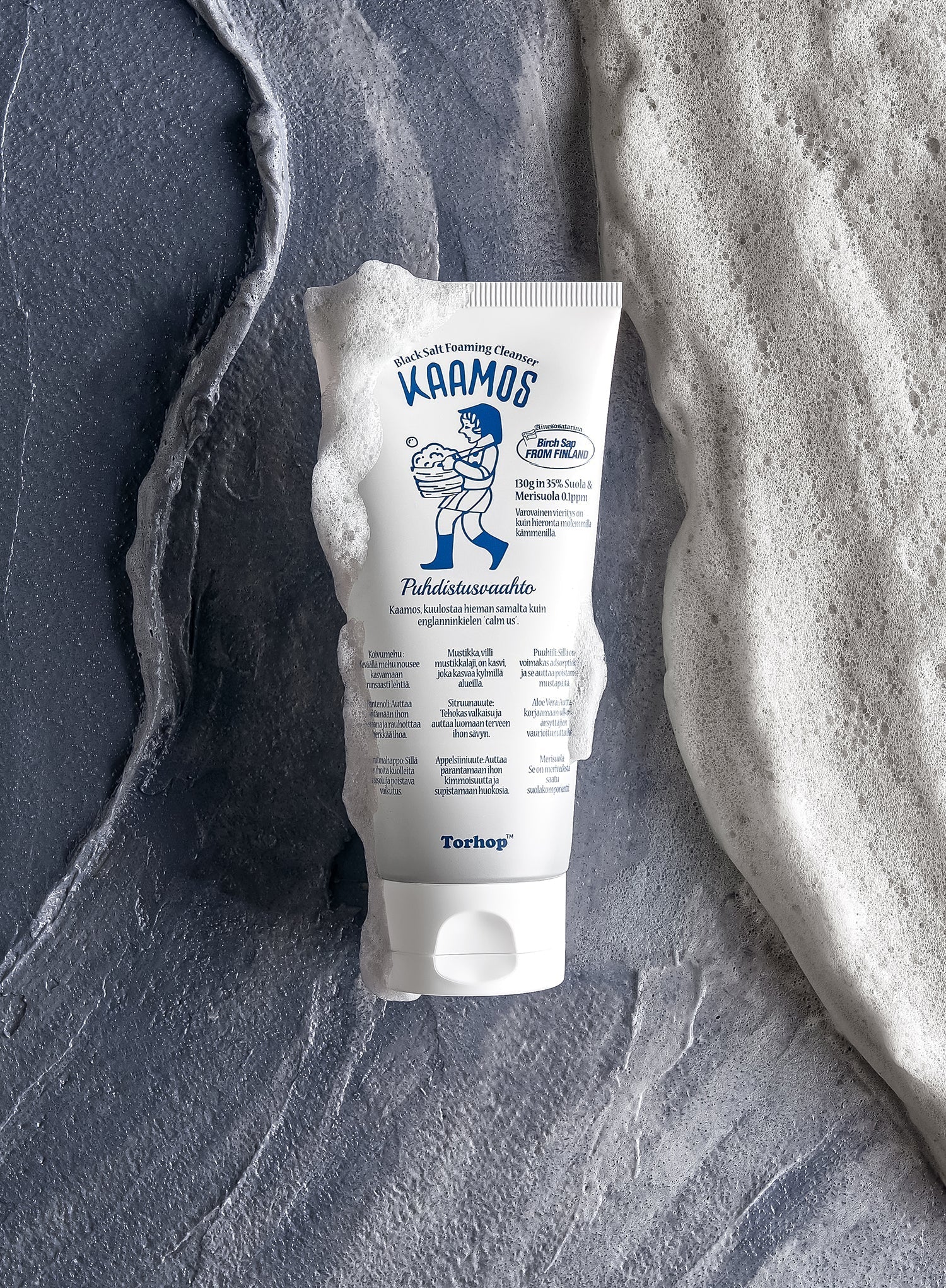 Kaamos Black Salt Foaming Cleanser (130g) - Image 2
