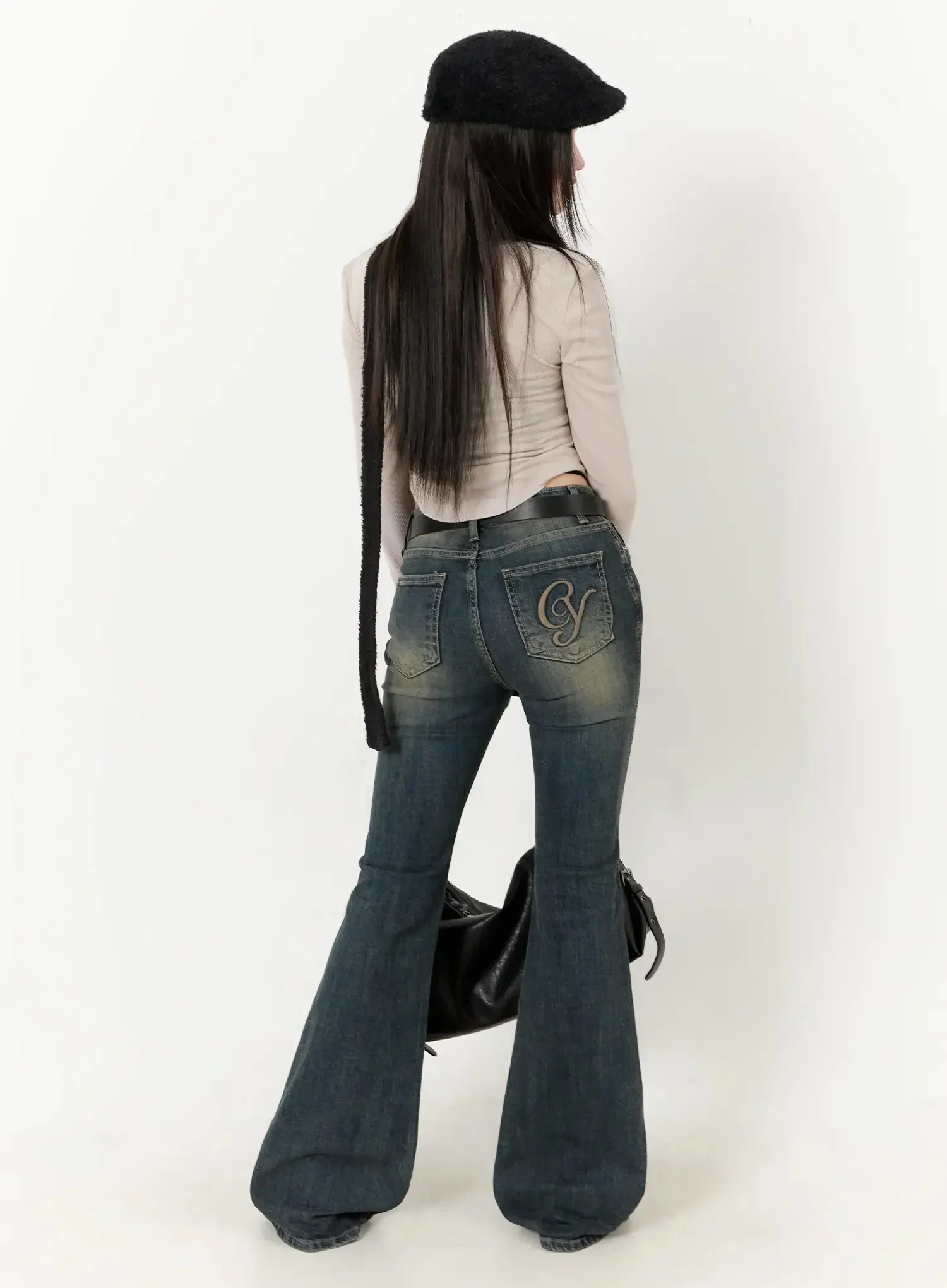 Karla Vintage Logo Flare Jeans IO520