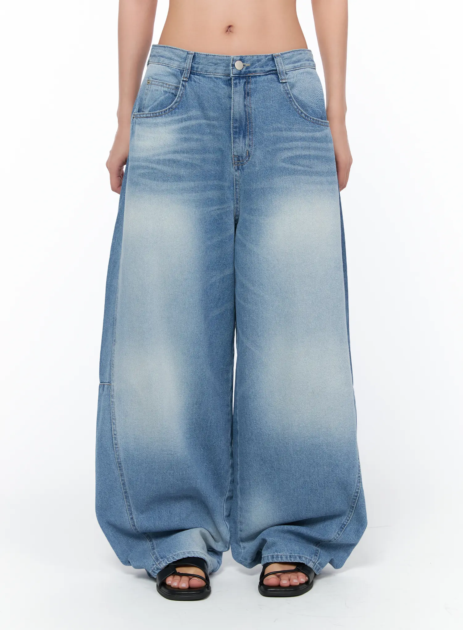 Karrah Washed Relaxed Baggy Jeans CA514 - Image 10